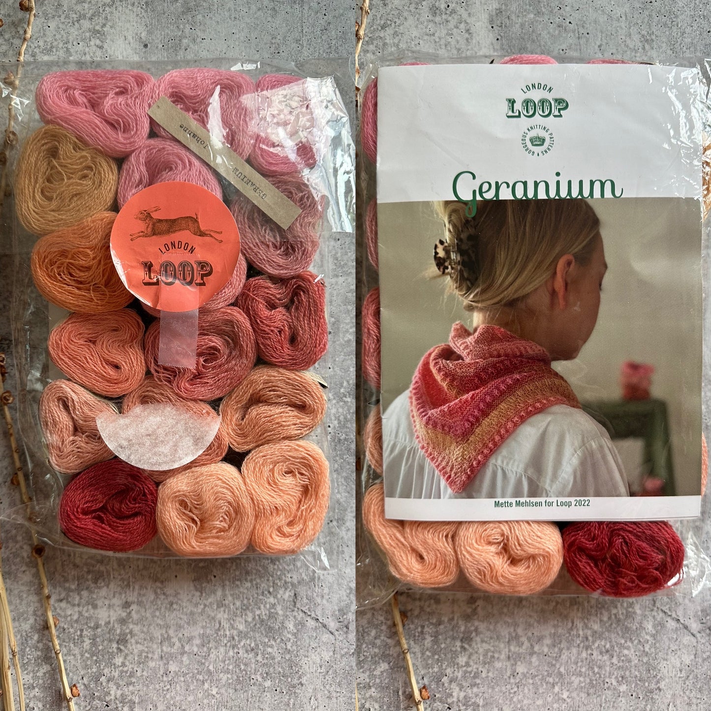 Geranium Shawl Kit