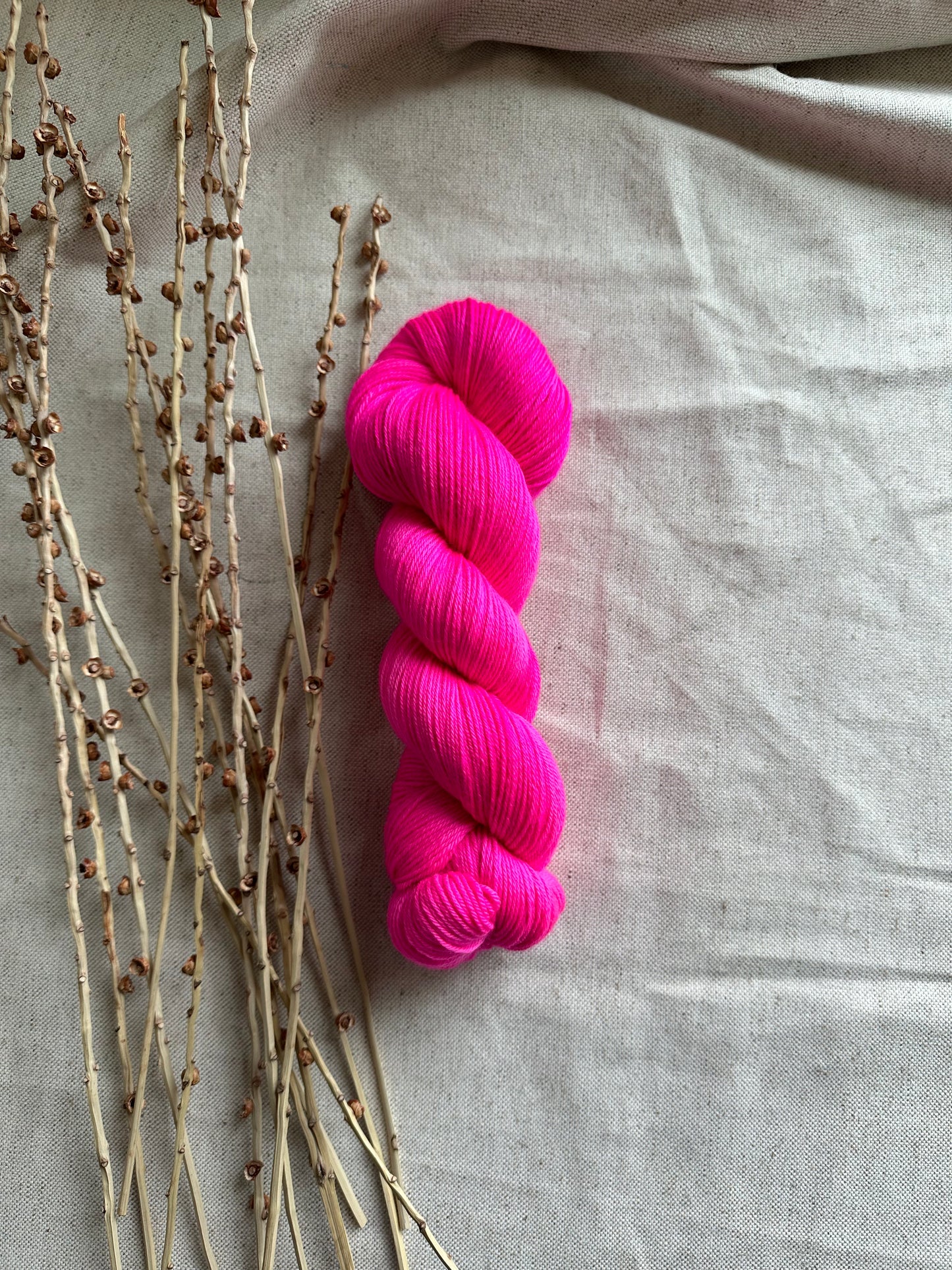 Shocking Pink Merino Untreated