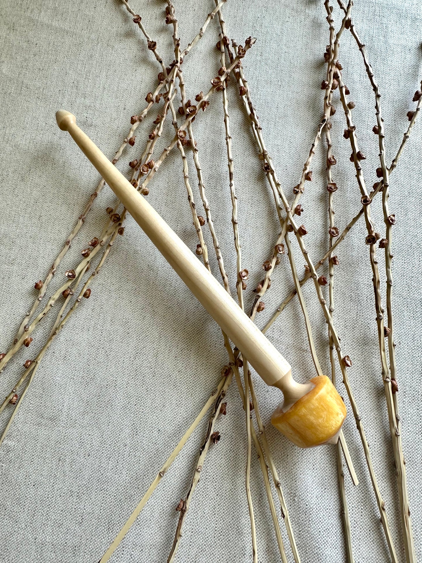 Basswood with Yellow Resin Support Spindle