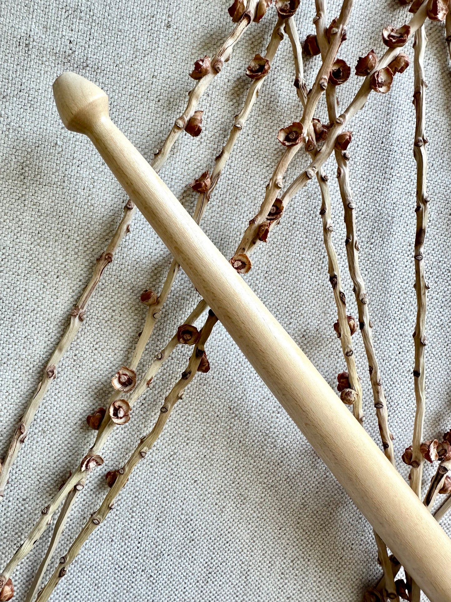 Basswood with Yellow Resin Support Spindle