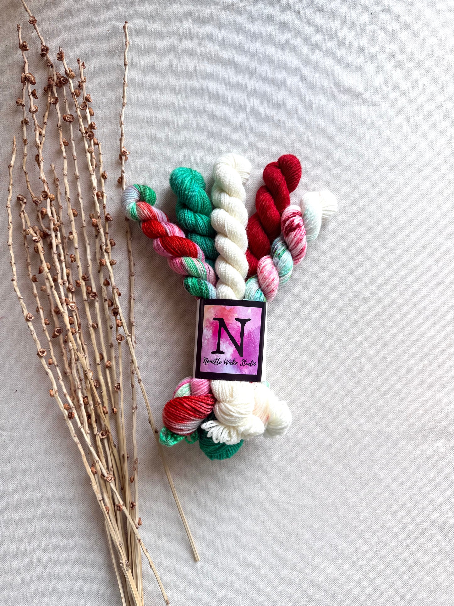 Christmas Eve - SW Merino Nylon Mini Skein Set
