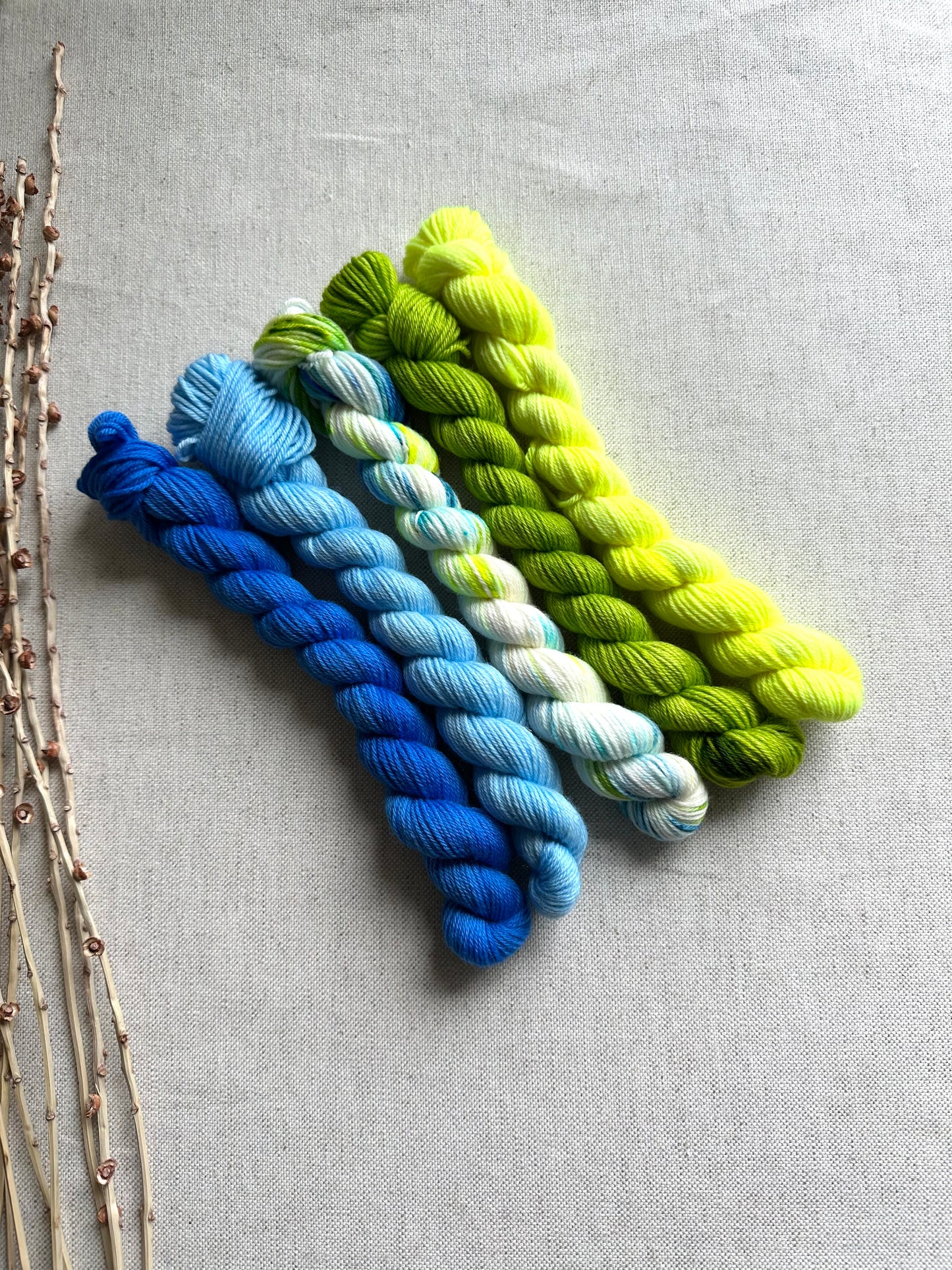 The Moon Is Shining Bright - SW Merino Nylon Mini Skein Set