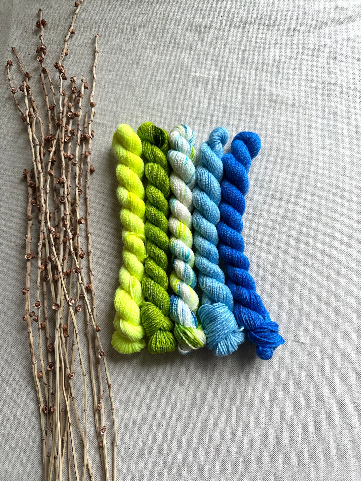 The Moon Is Shining Bright - SW Merino Nylon Mini Skein Set