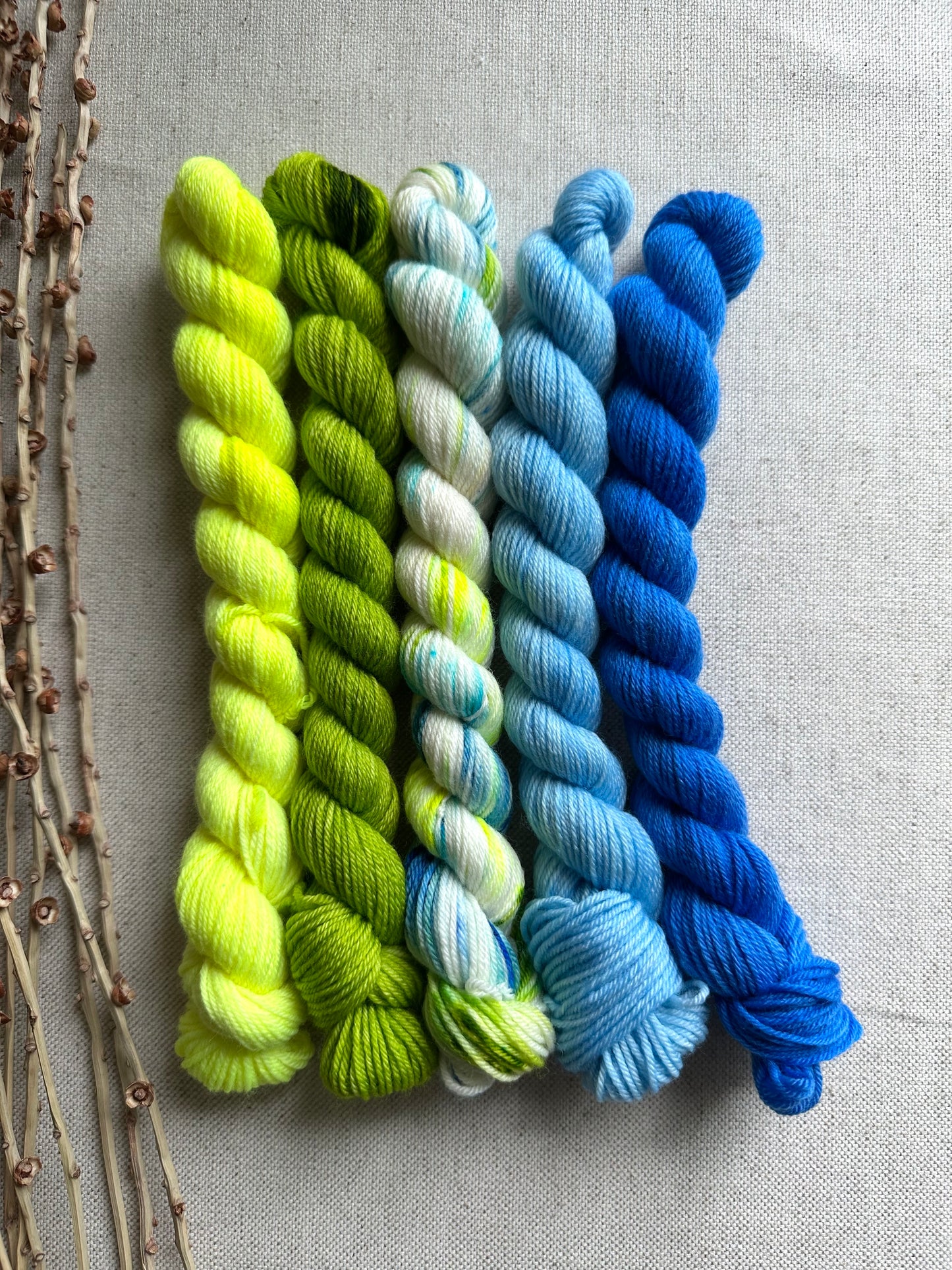 The Moon Is Shining Bright - SW Merino Nylon Mini Skein Set