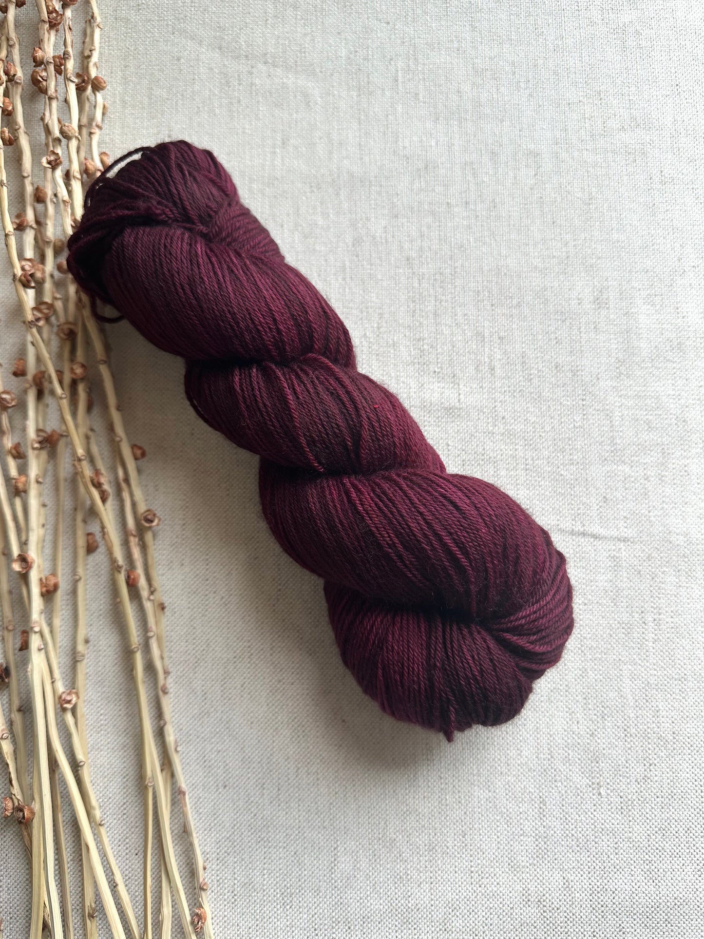Antique Roses - Wine SW Merino Nylon Yarn