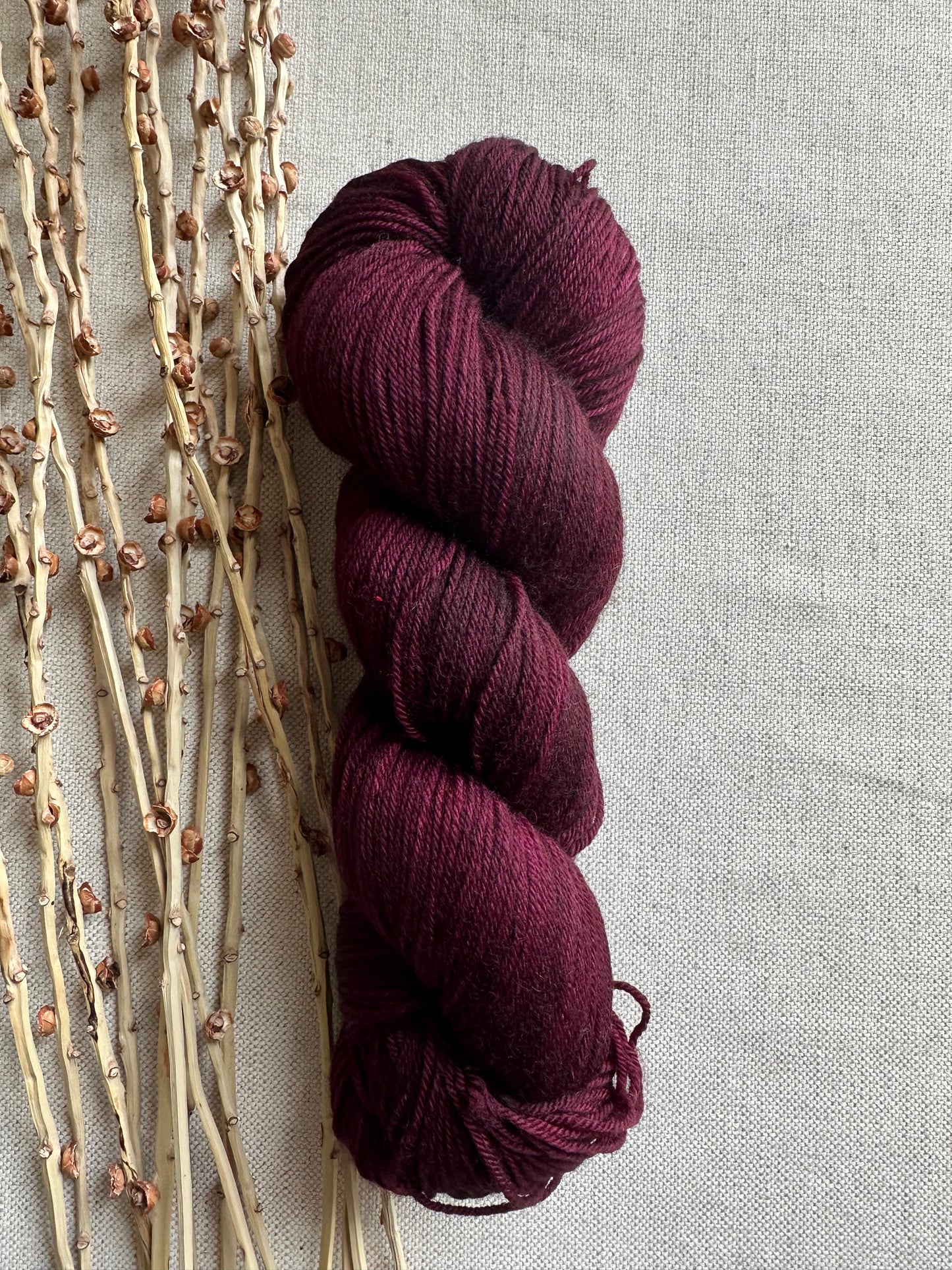 Antique Roses - Wine SW Merino Nylon Yarn