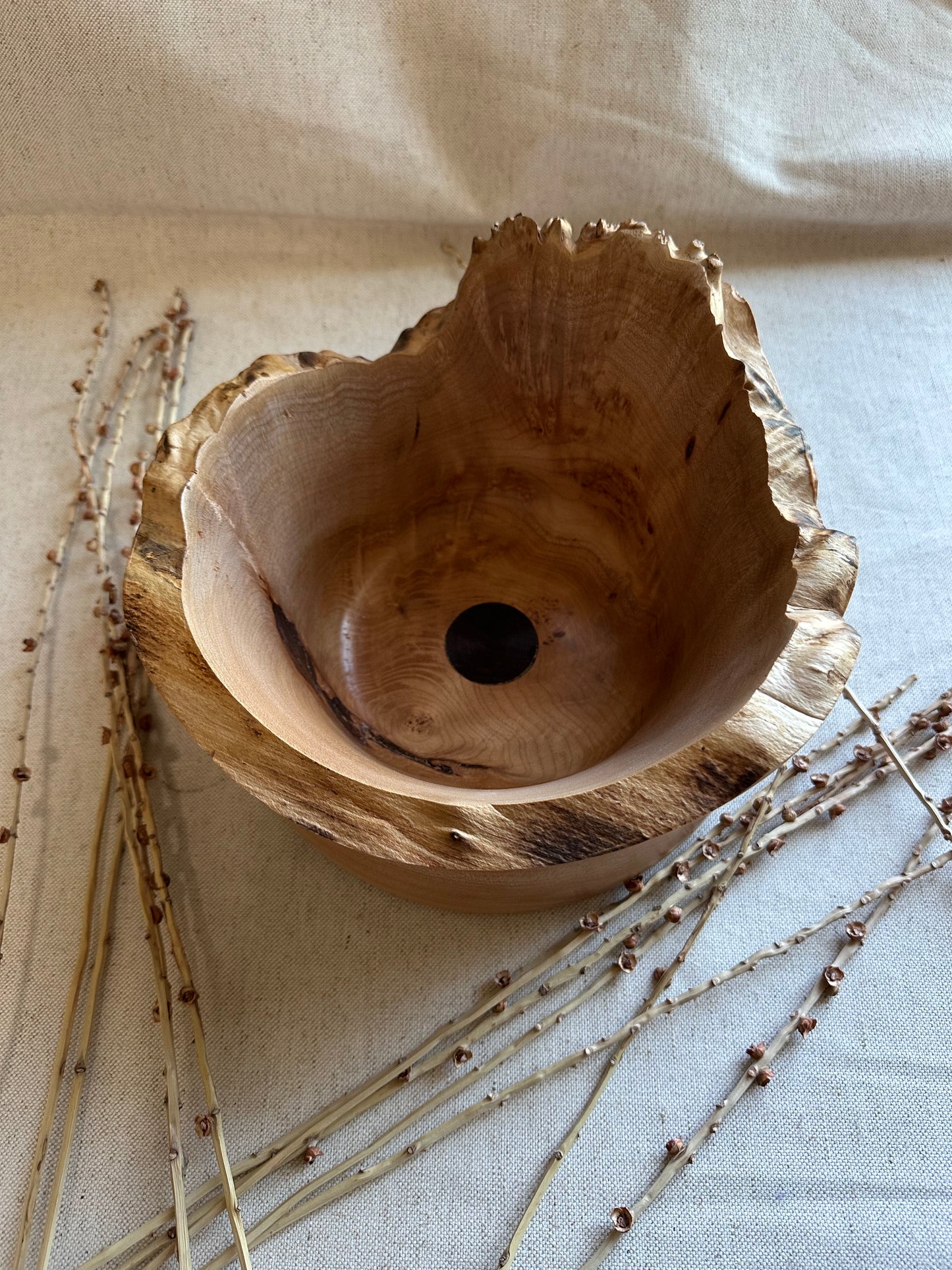Live Edge Hand Turned Bowl