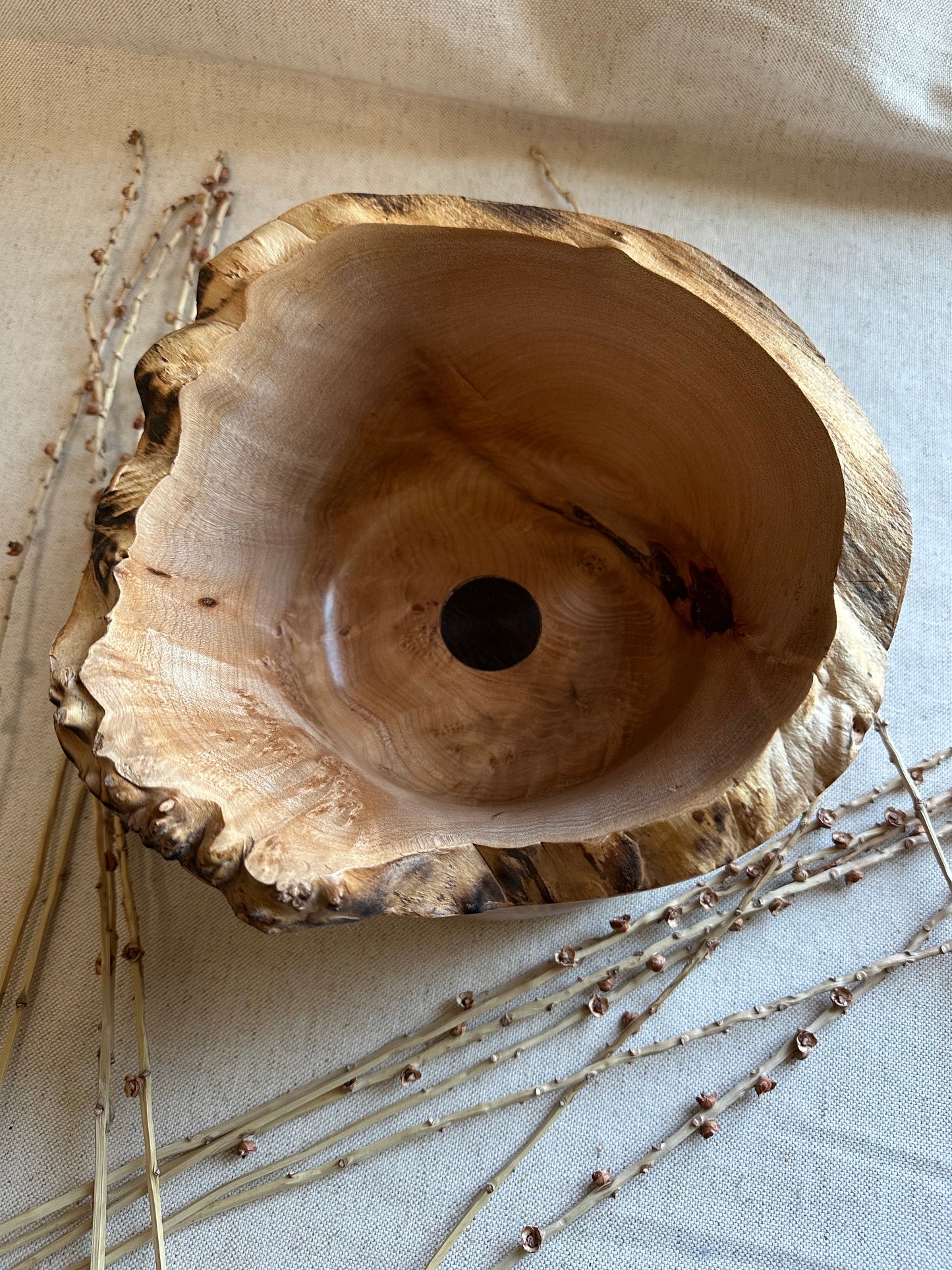Live Edge Hand Turned Bowl