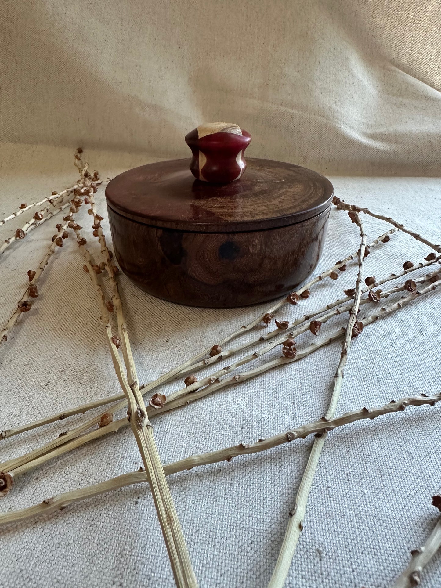 Hand Turned Bowl With Lid
