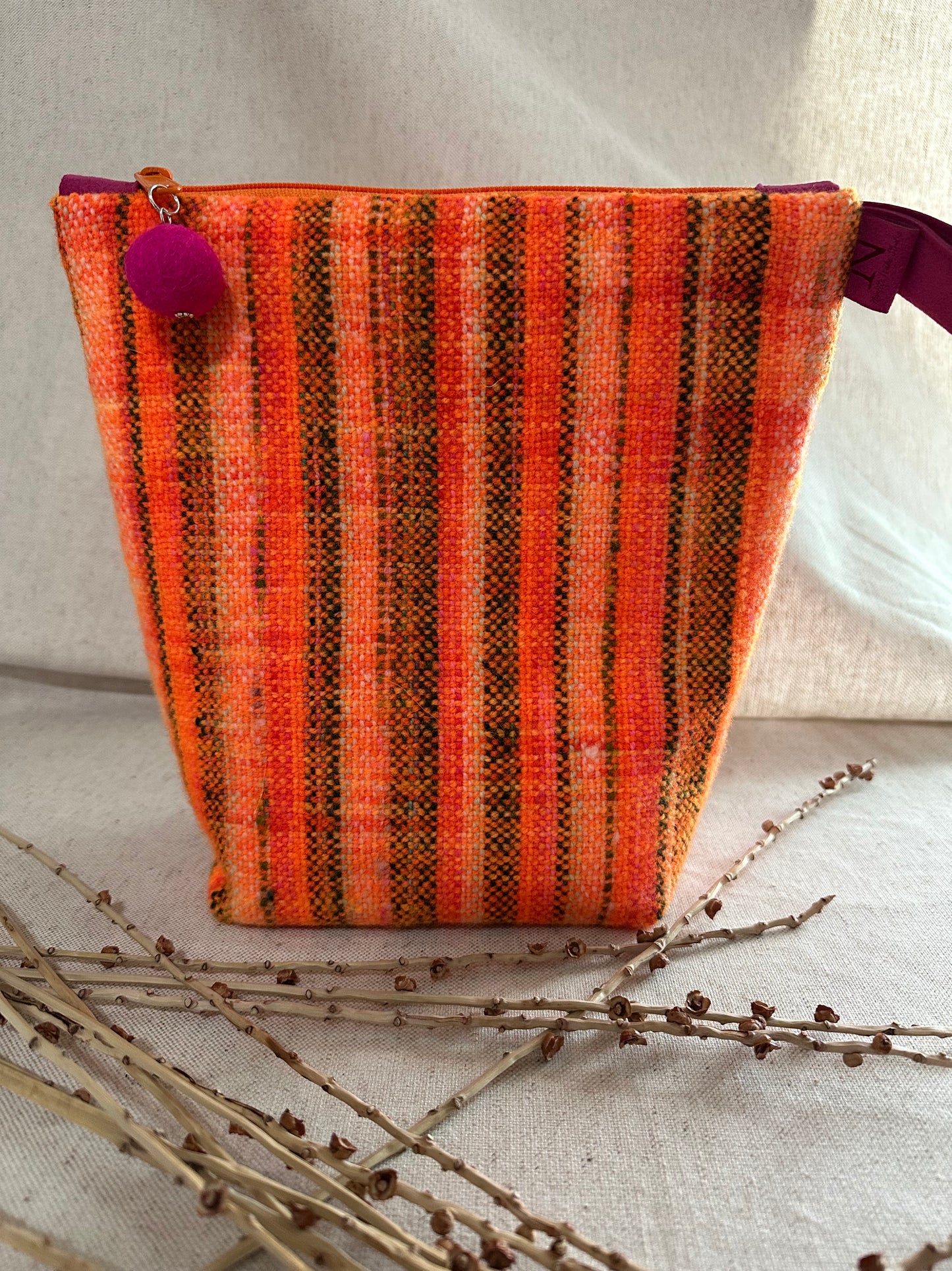 Orange Handwoven Bag