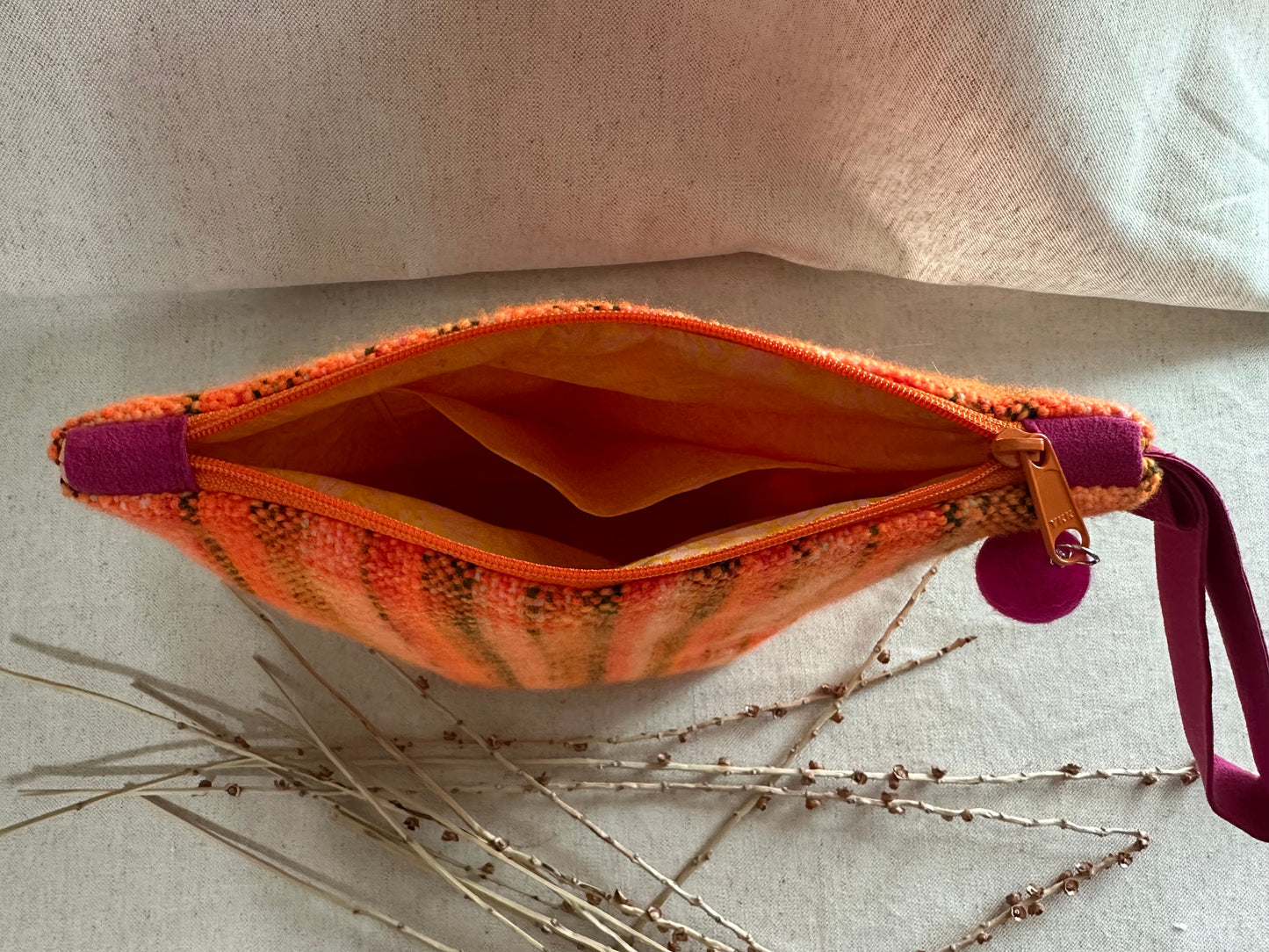 Orange Handwoven Bag