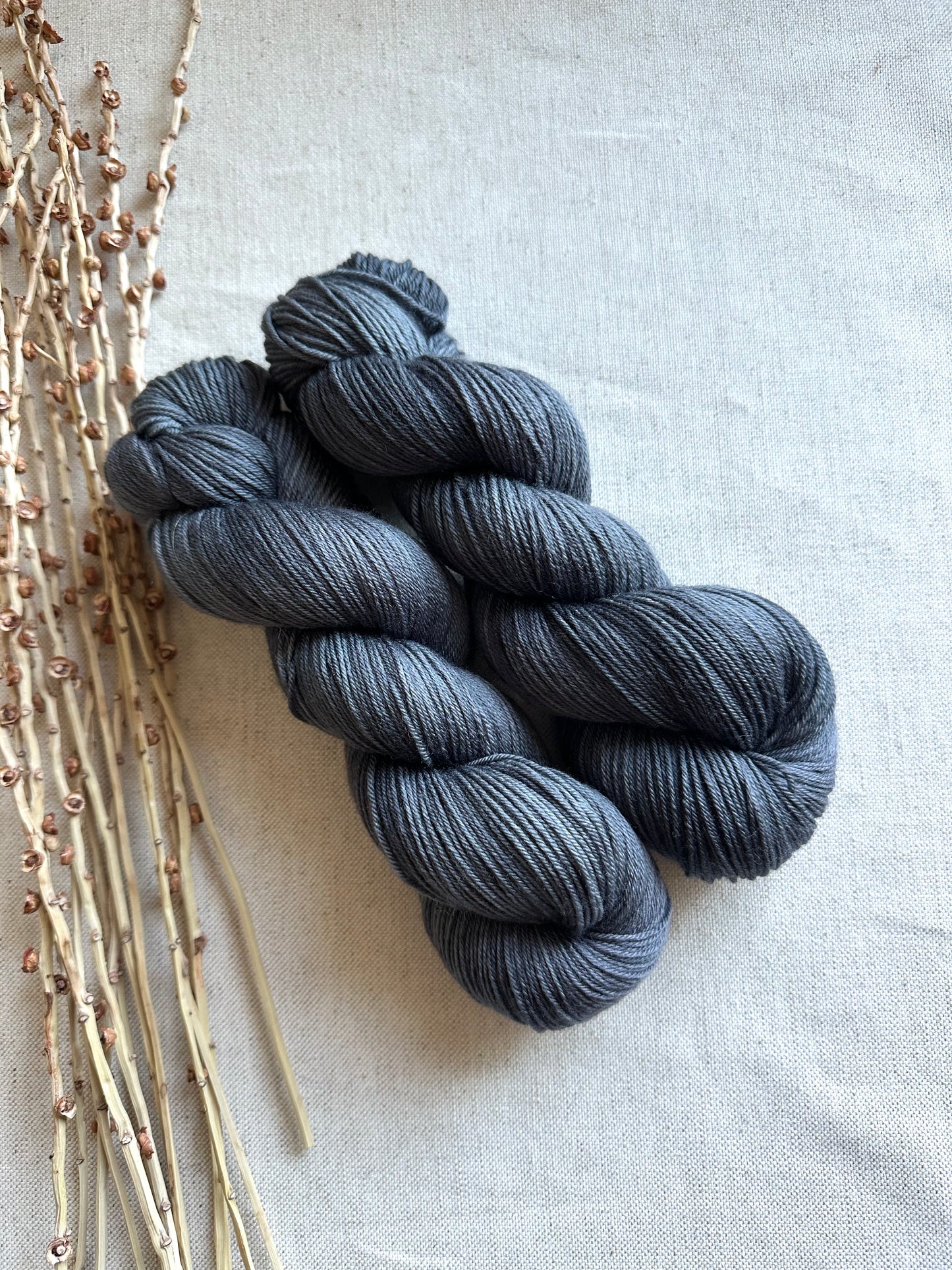 Charcoal SW Merino Nylon Yarn