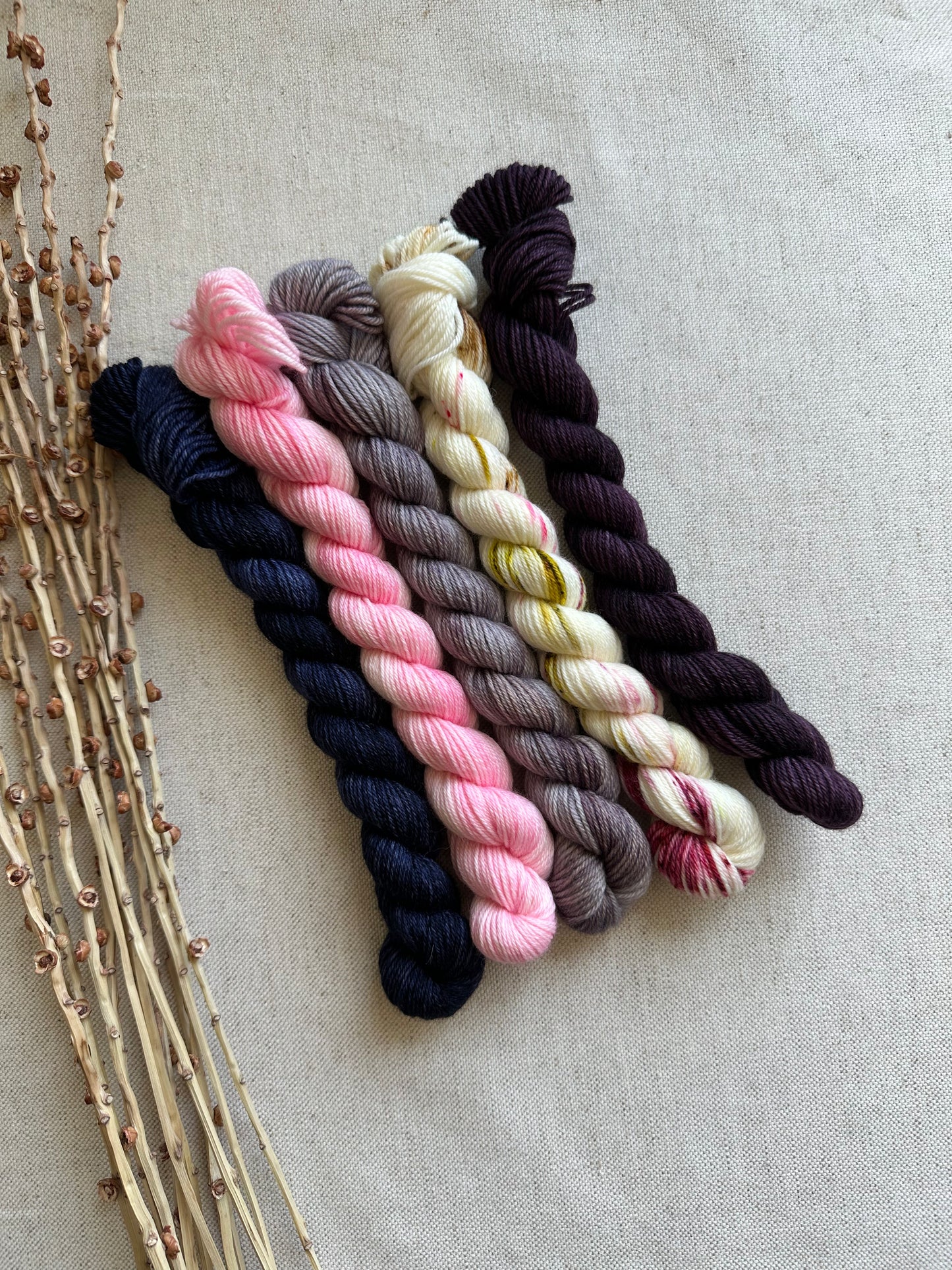 Roses Are Purple - SW Merino Nylon Mini Skein Set