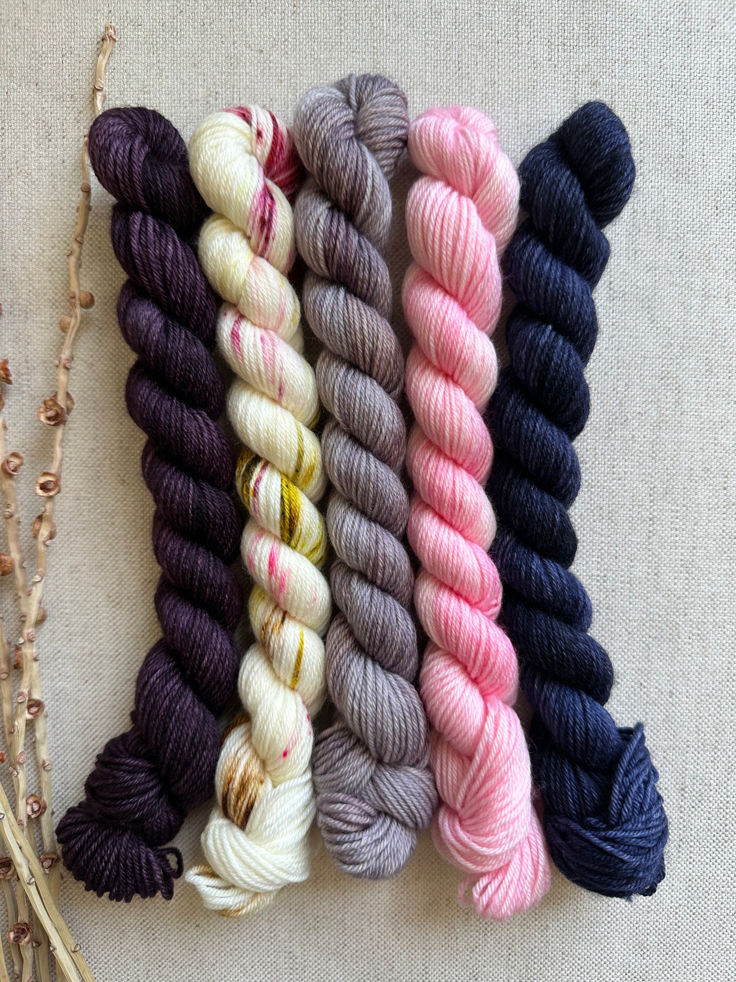 Roses Are Purple - SW Merino Nylon Mini Skein Set