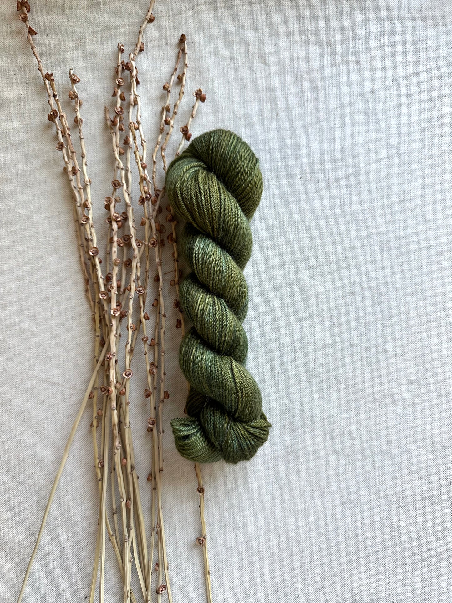 Olive Drab Merino Baby Alpaca DK