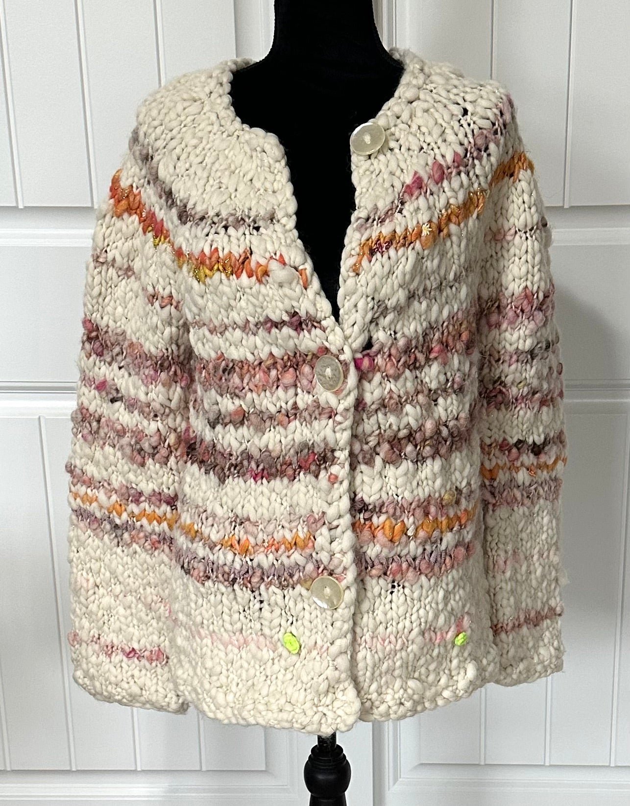 Multi-Colored Striped Cardigan