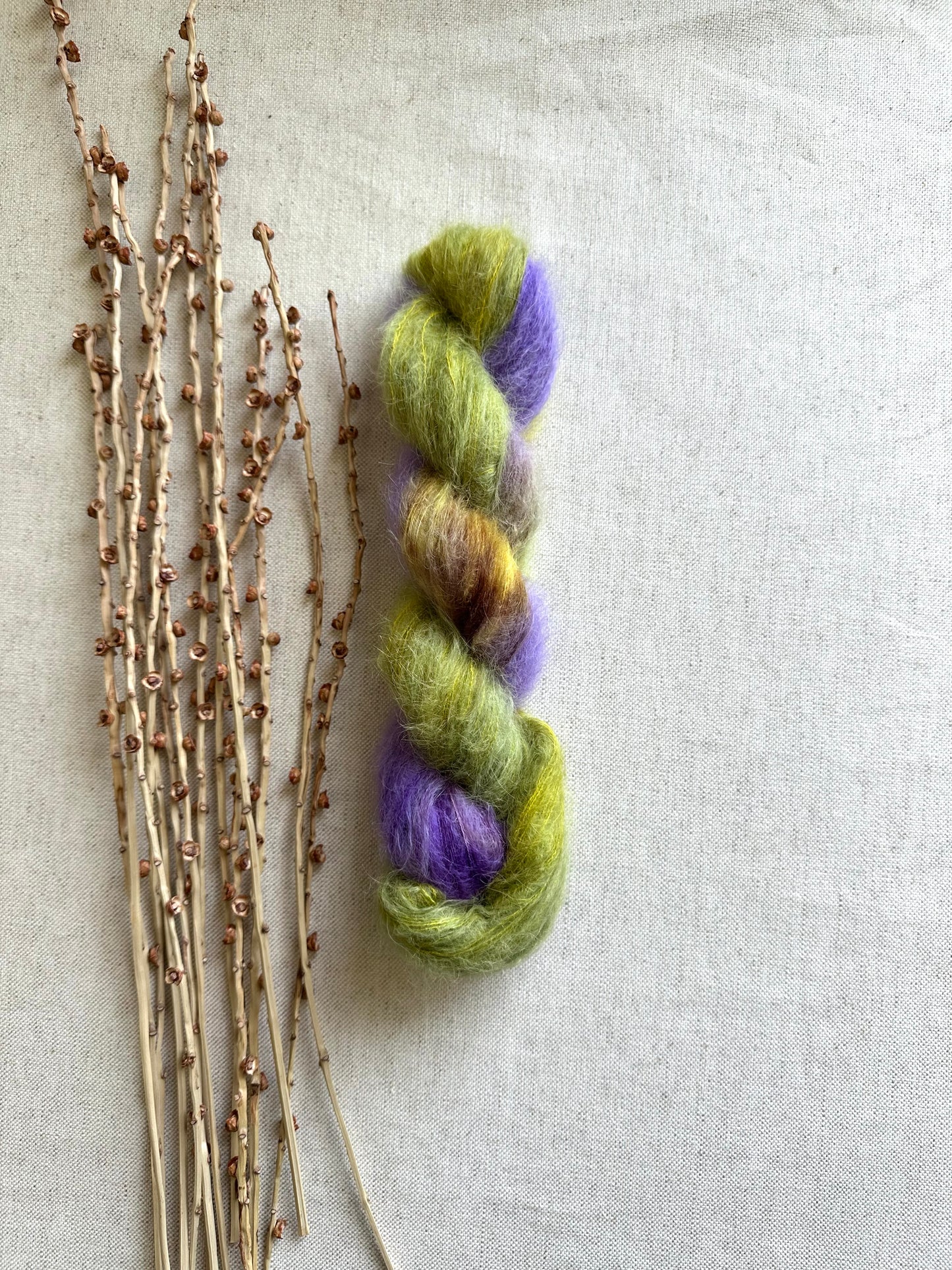 Grape Seed Suri Alpaca Silk