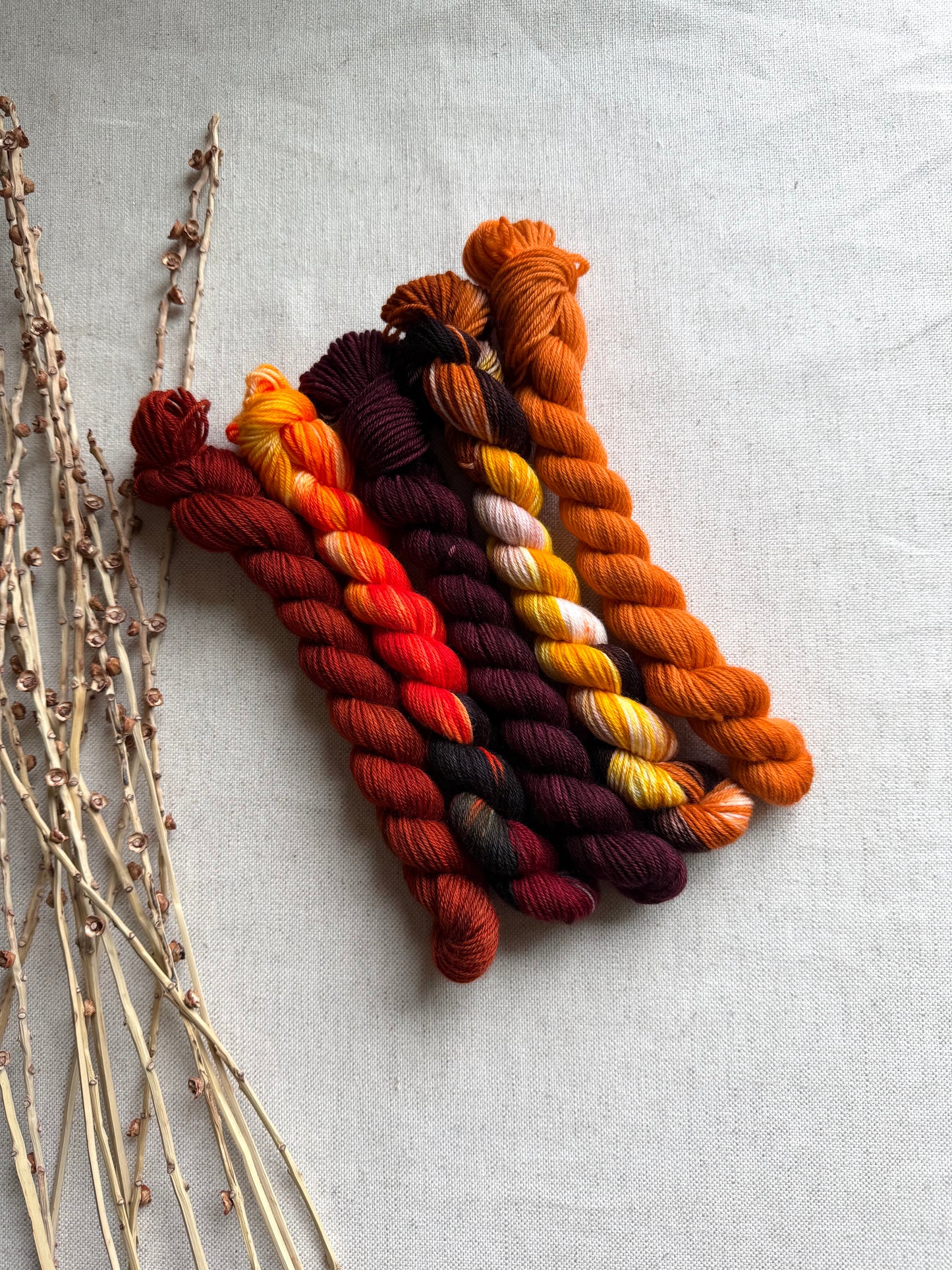 Snap, Crackle - SW Merino Nylon Mini Skein Set