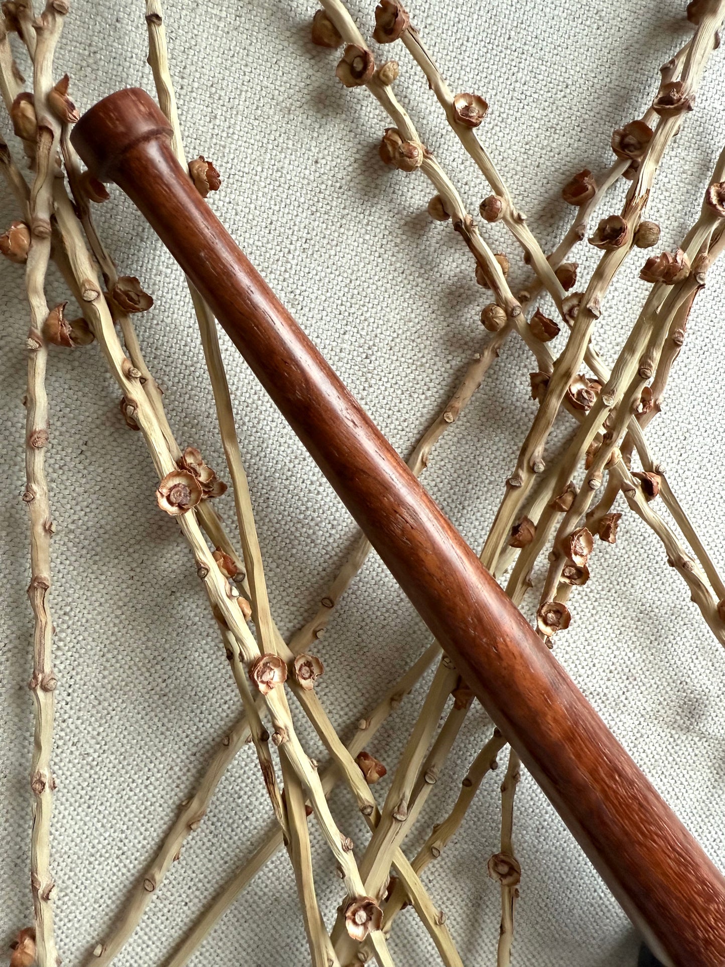 Nicaraguan Rosewood Support Spindle With Blue Resin