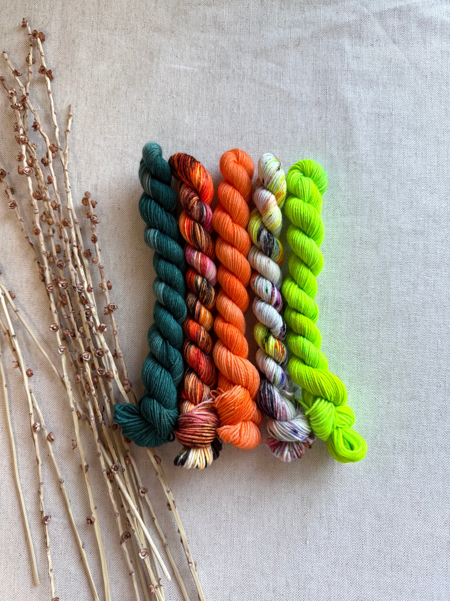 Eerie, Spooky - SW Merino Nylon Mini Skein Set