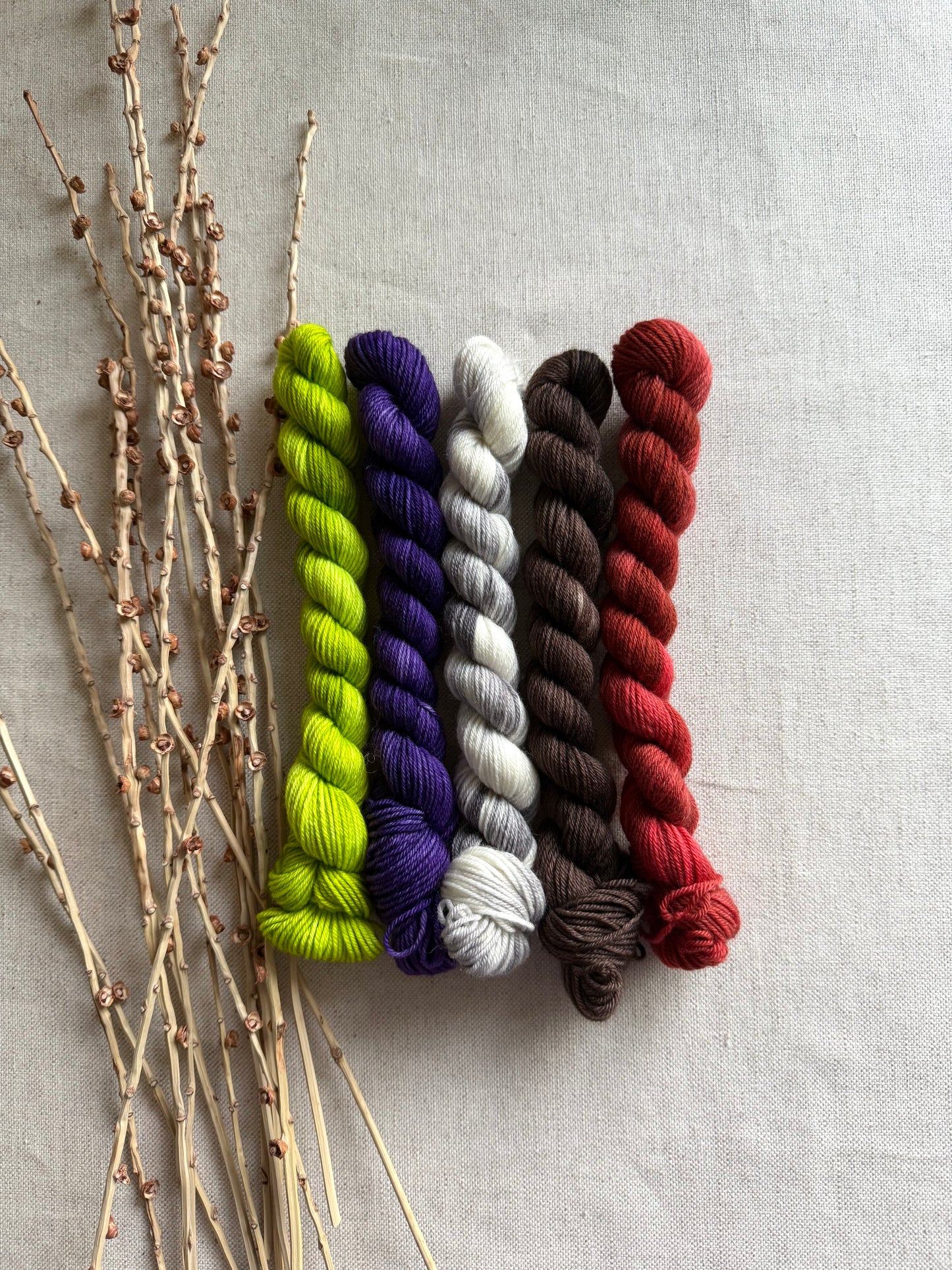 Pumpkin Gnome Witch Gnome - Team Both Gnomes Mini Skein Set