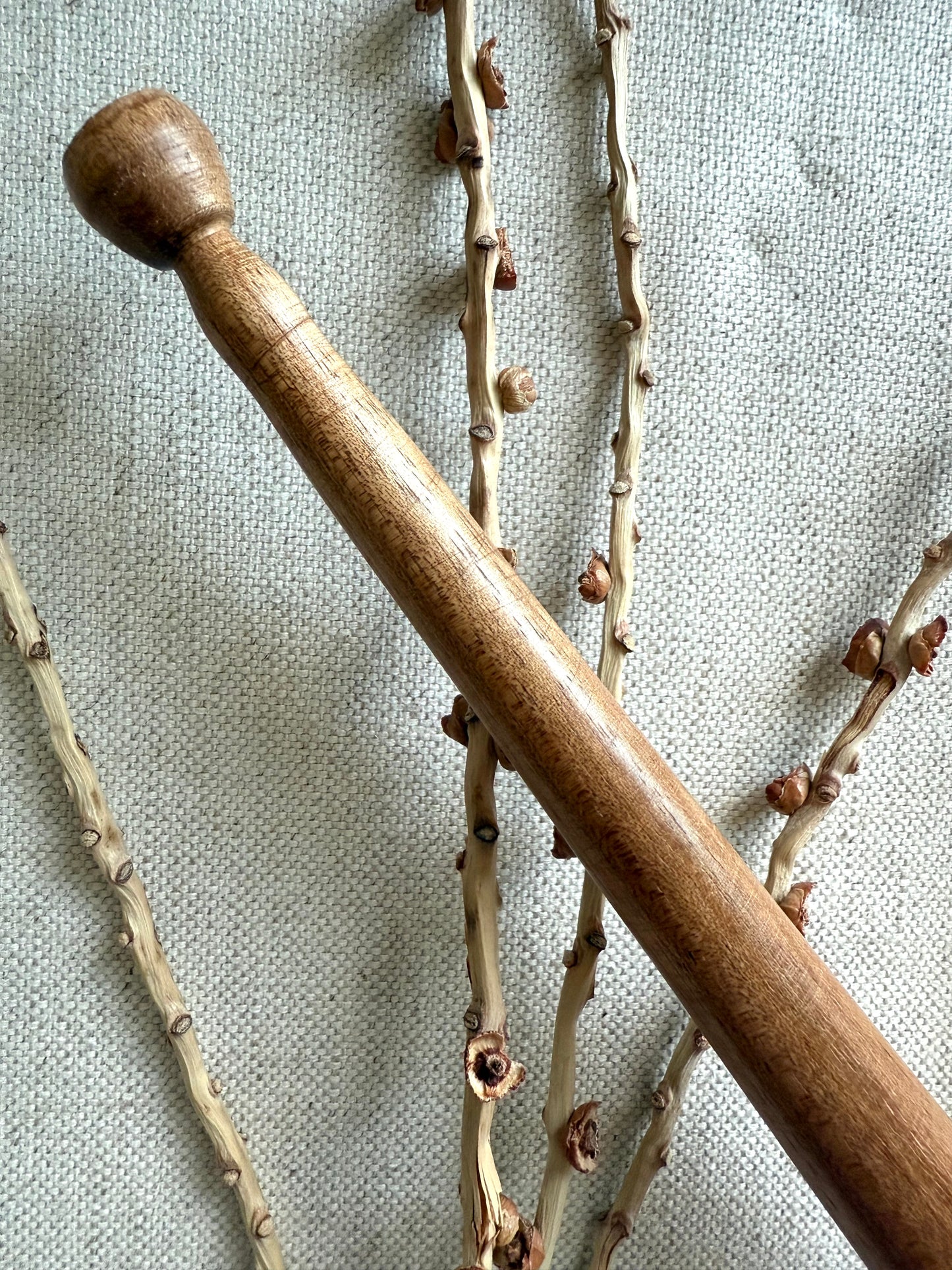 Cherry Support Spindle With Rusty Red Resin
