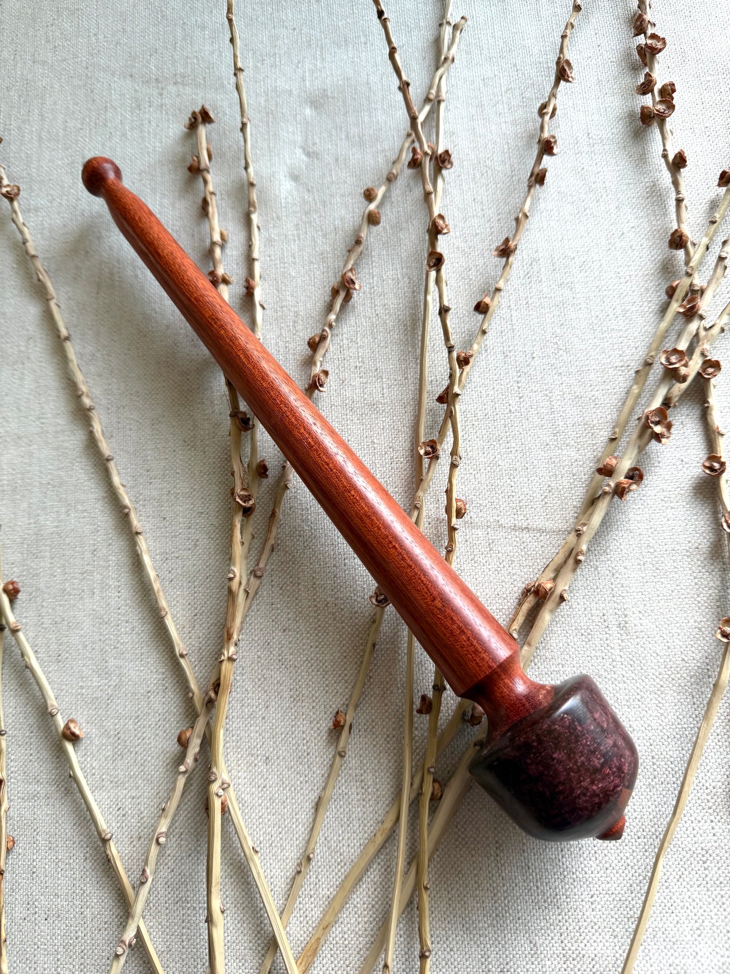 Nicaraguan Rosewood Support Spindle With Brown Resin