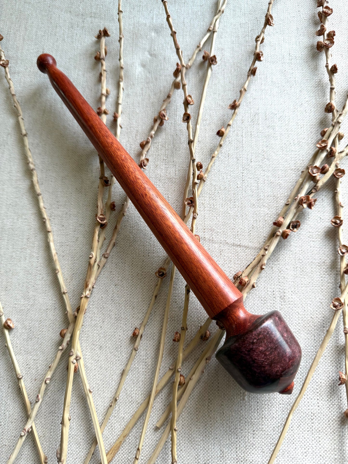 Nicaraguan Rosewood Support Spindle With Brown Resin