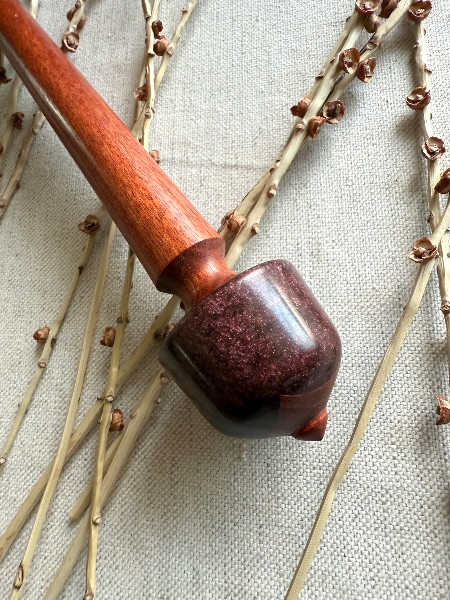 Nicaraguan Rosewood Support Spindle With Brown Resin