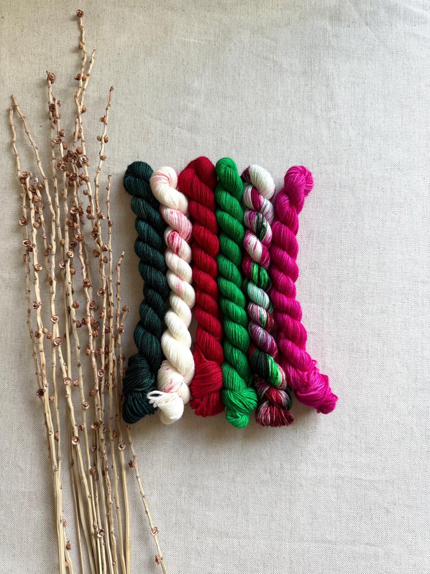 Merry, Jingle - SW Merino Nylon Mini Skein Set