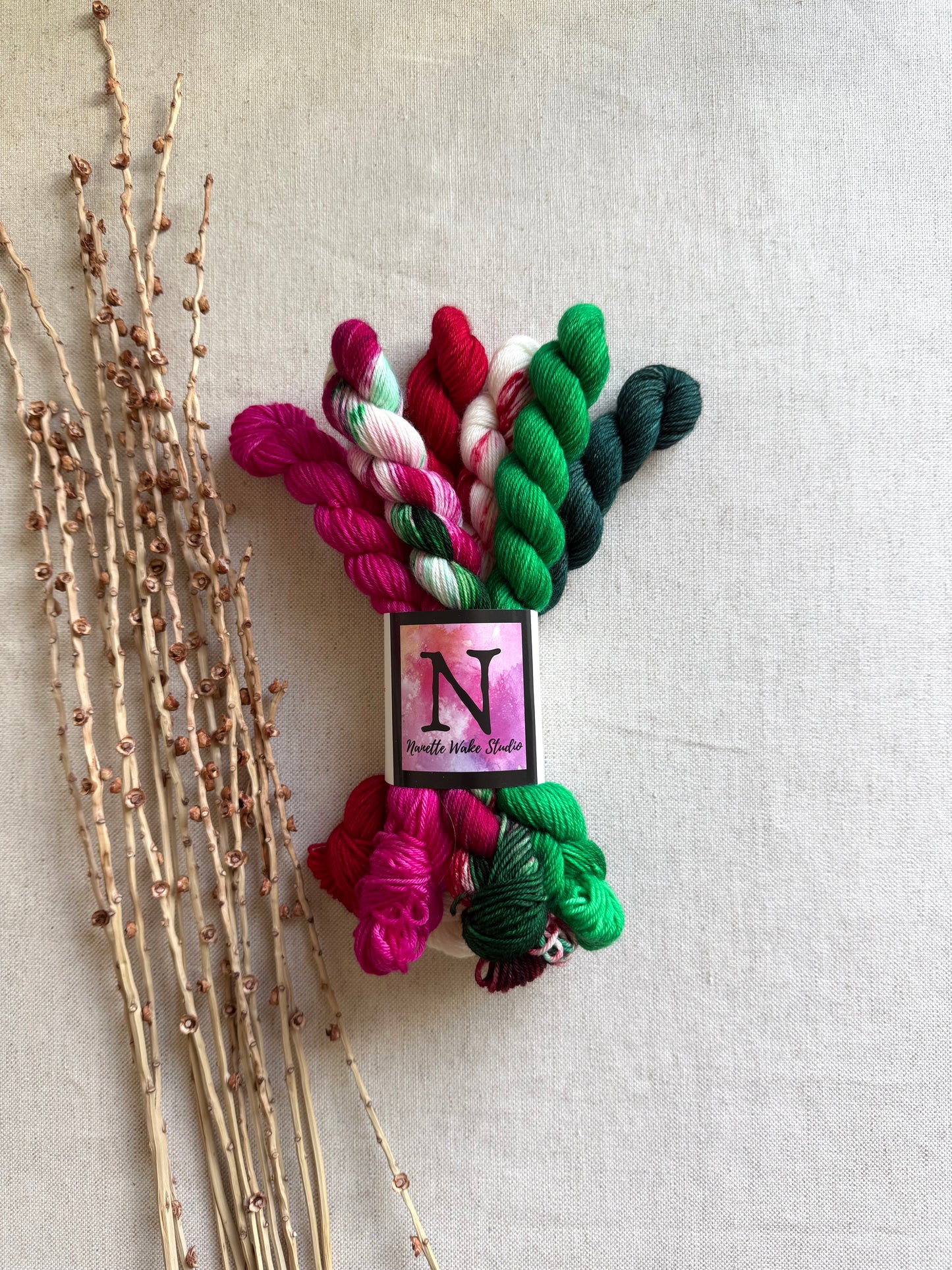 Merry, Jingle - SW Merino Nylon Mini Skein Set