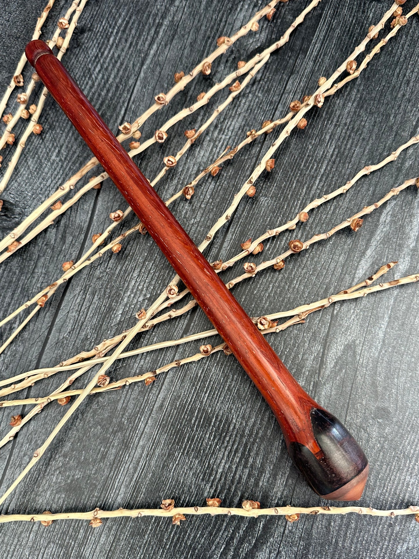 Bloodwood Support Spindle With Brown Resin