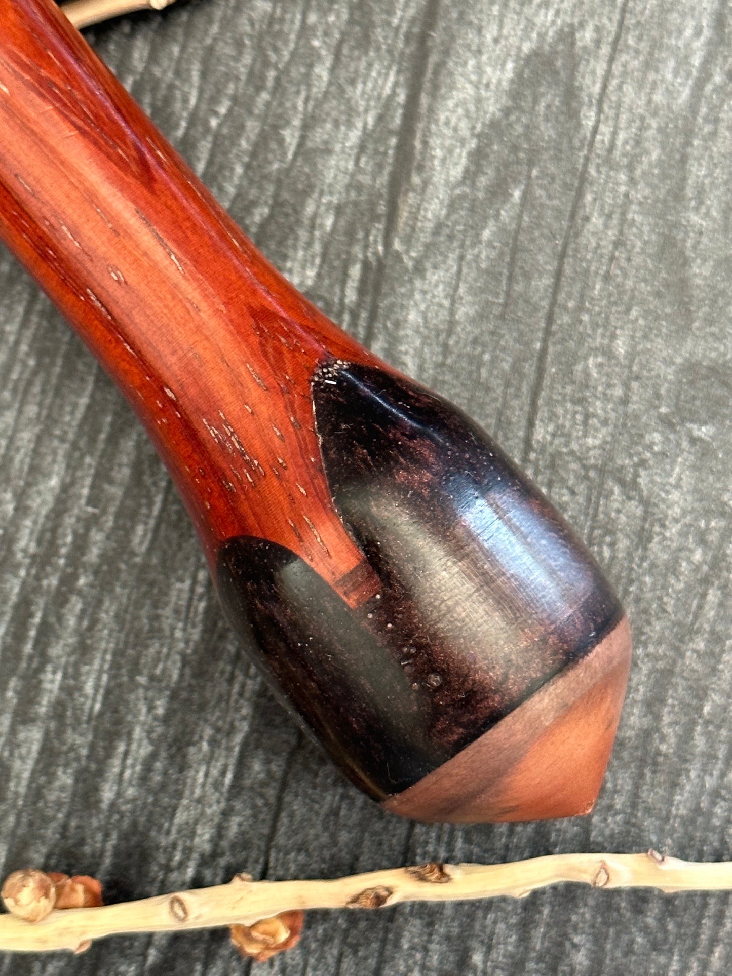 Bloodwood Support Spindle With Brown Resin