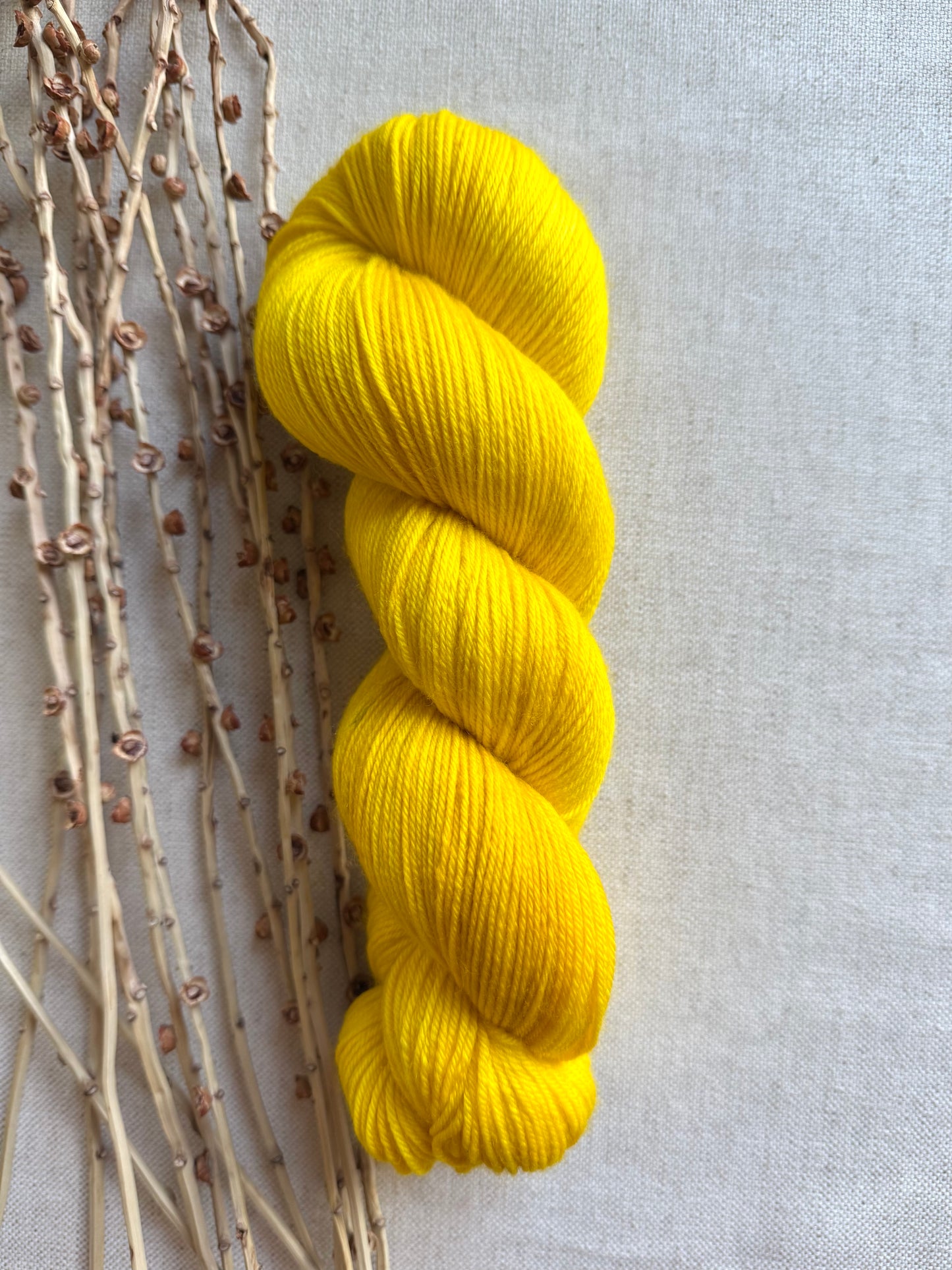 Sunny Yellow SW Merino Nylon 100g Skein
