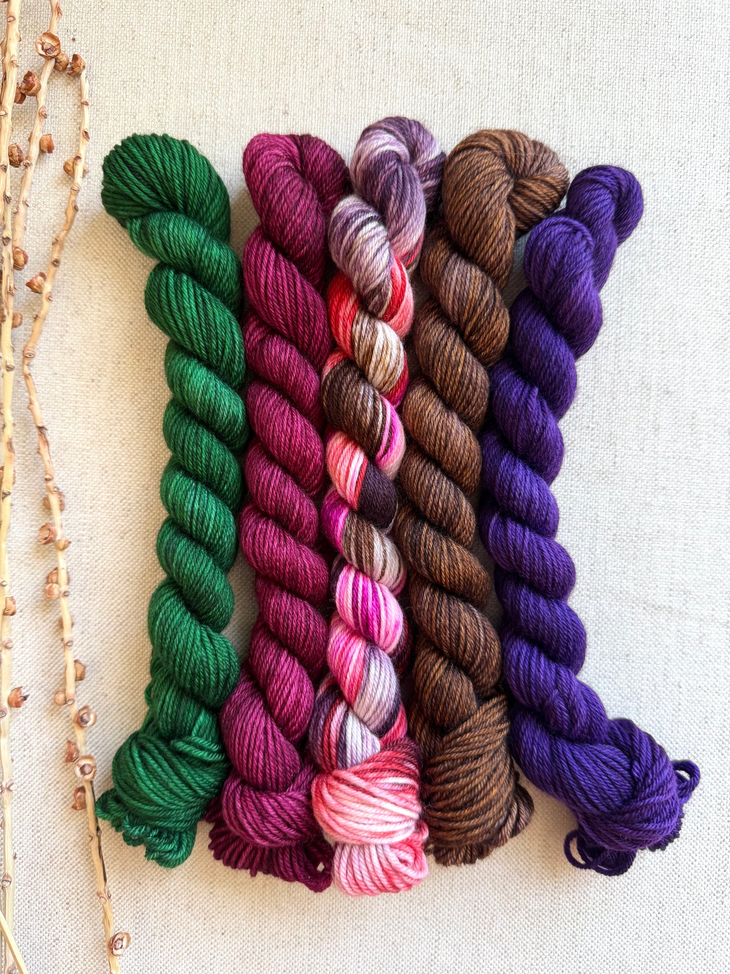 Rustling Leaves - SW Merino Nylon Mini Skein Set