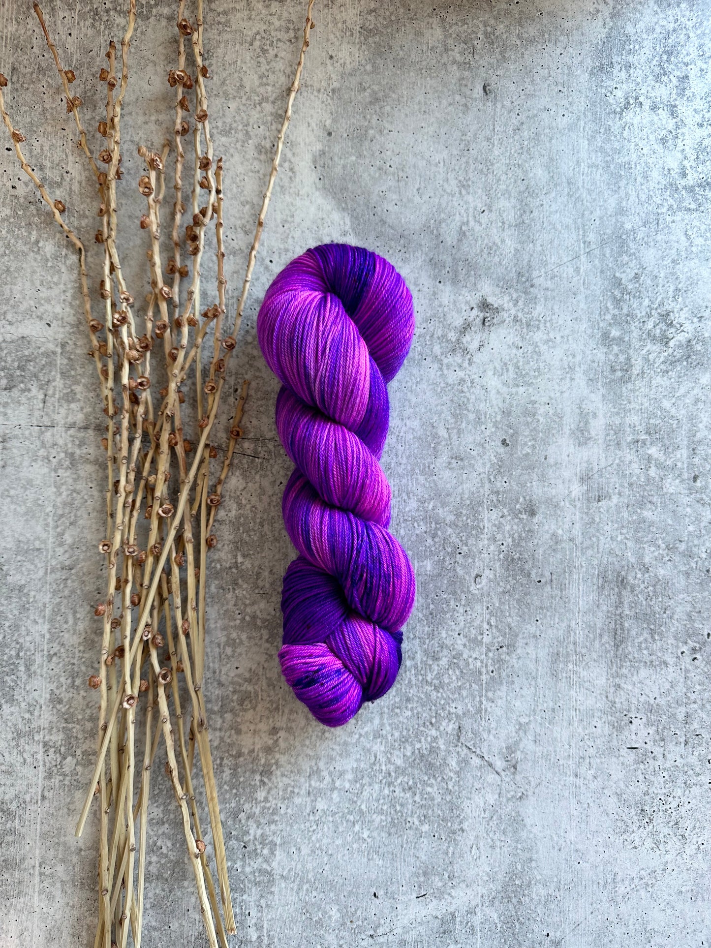 Pop Goes The Purple SW Merino Nylon Yarn