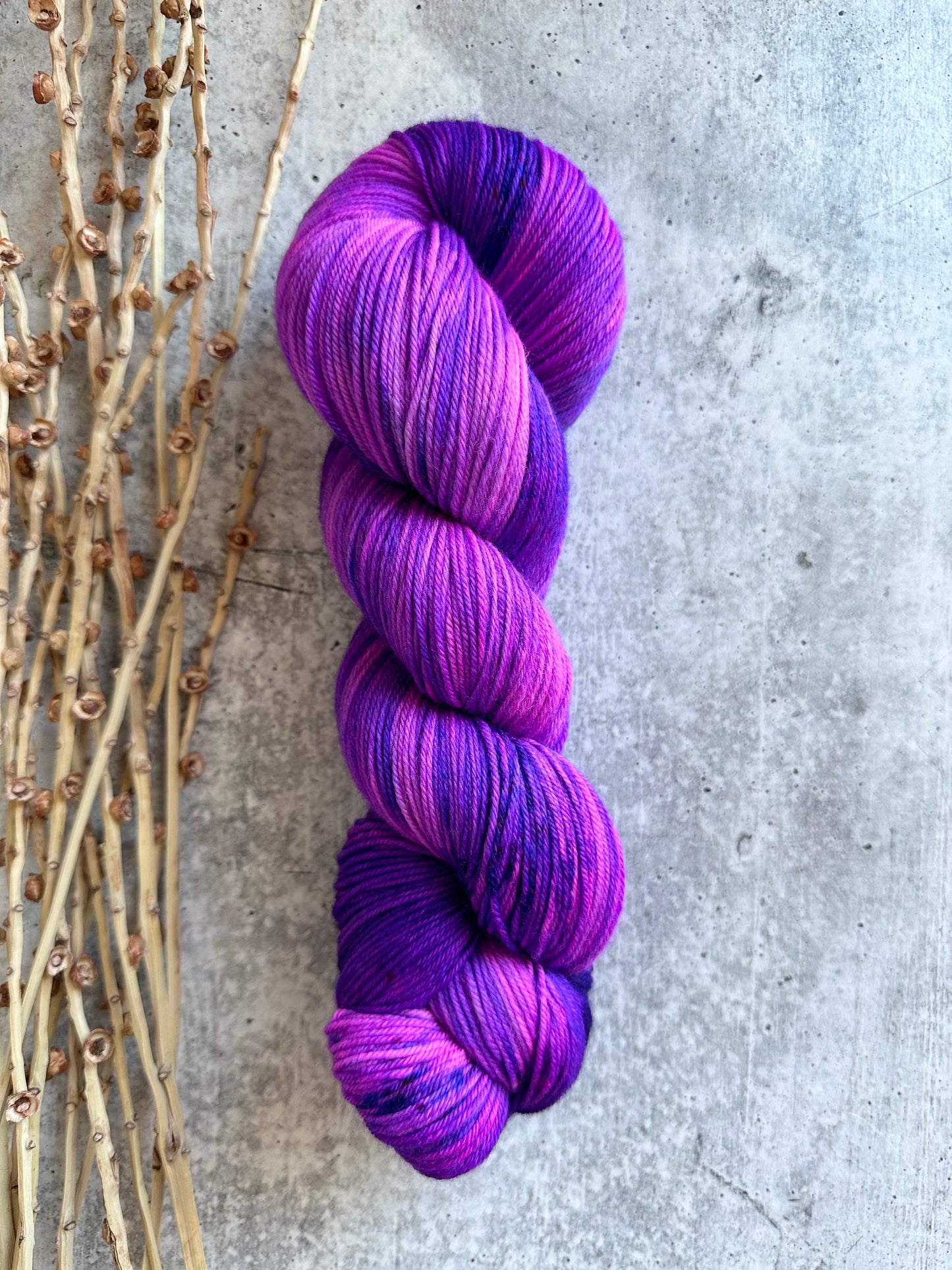 Pop Goes The Purple SW Merino Nylon Yarn