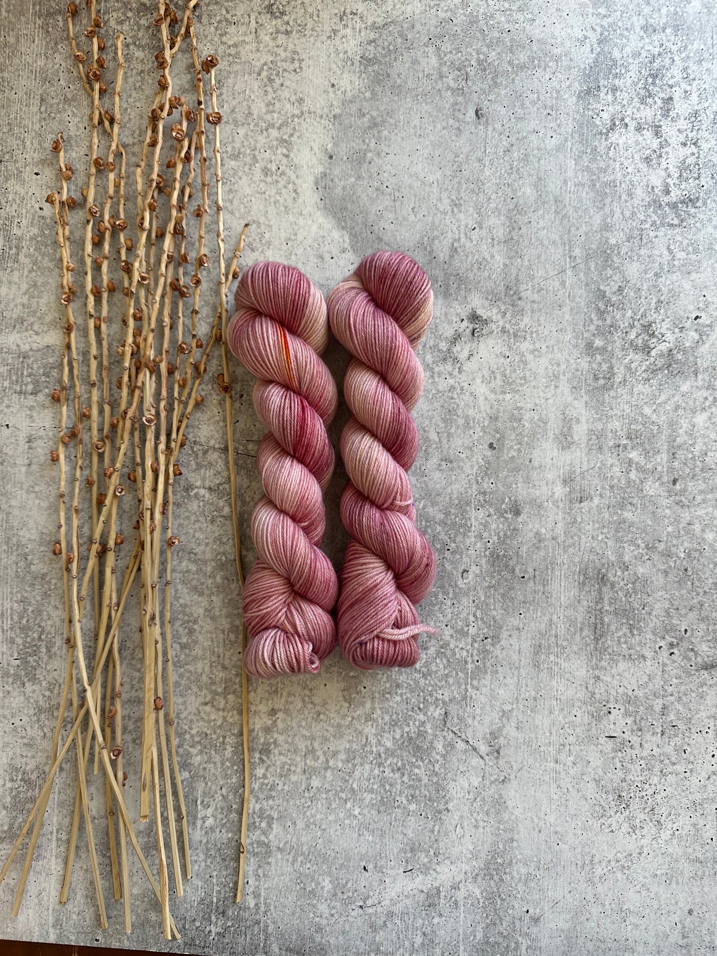 Speckled Mauve SW Merino Nylon 50g Skein