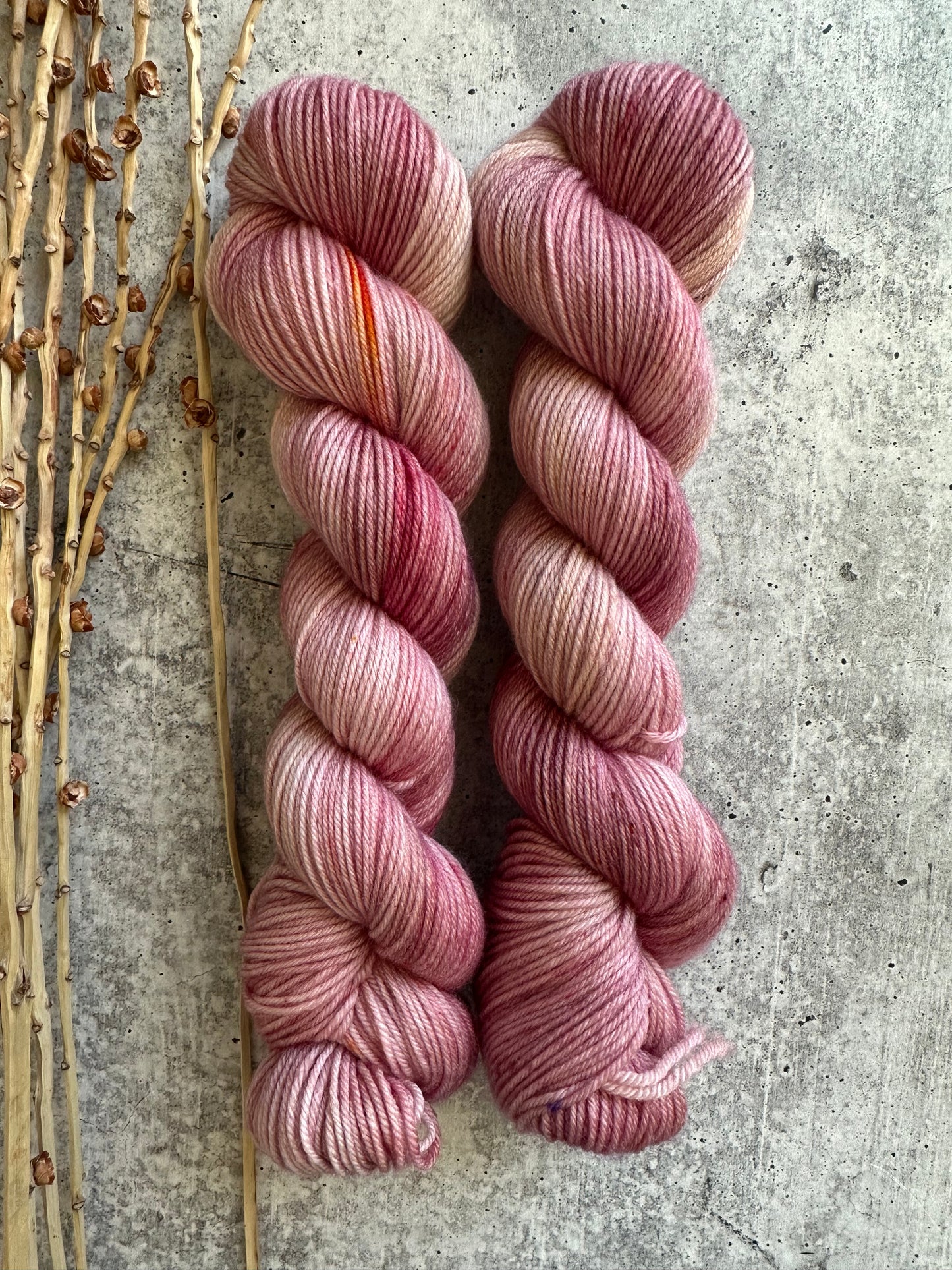 Speckled Mauve SW Merino Nylon 50g Skein
