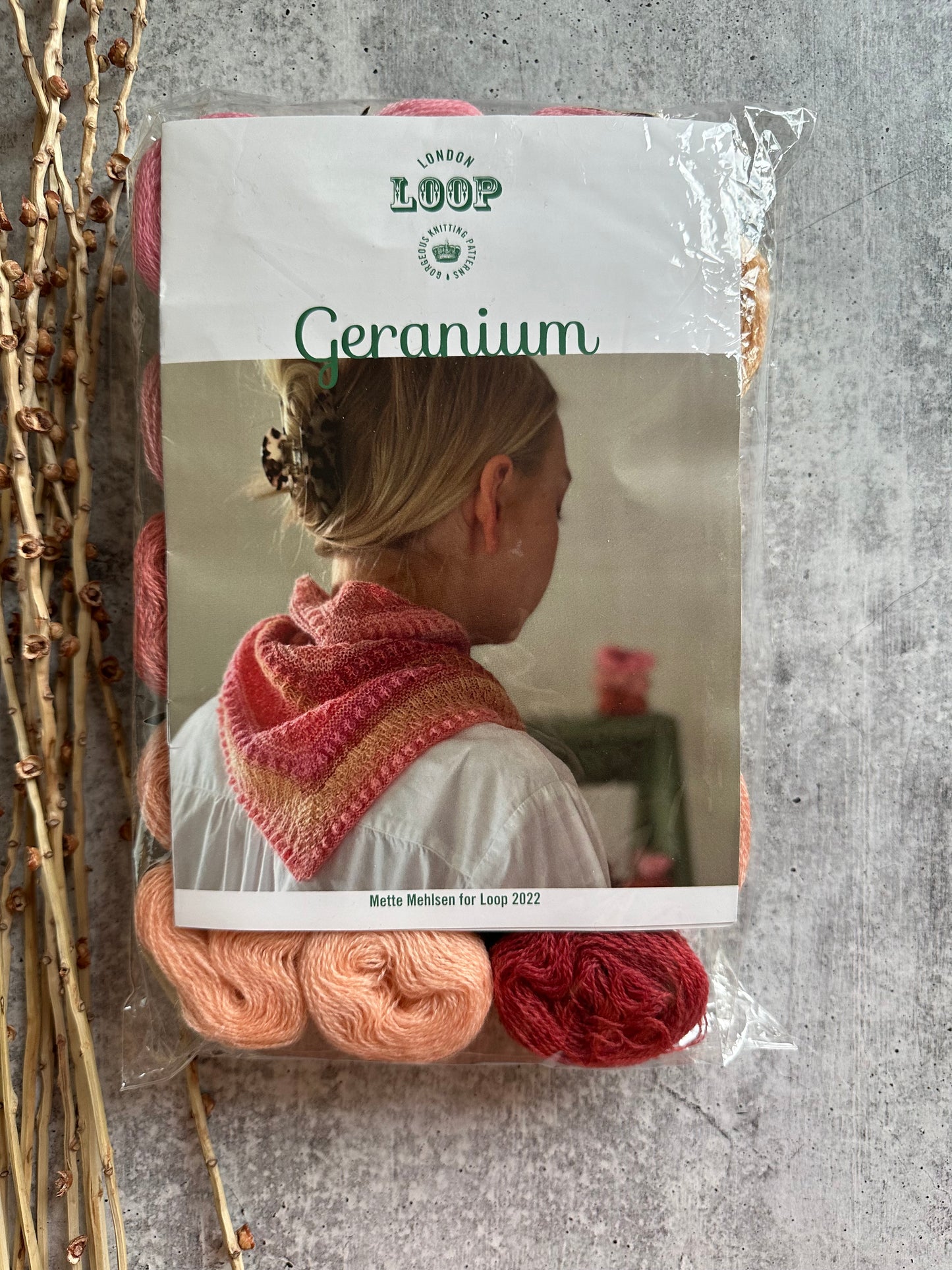 Geranium Shawl Kit