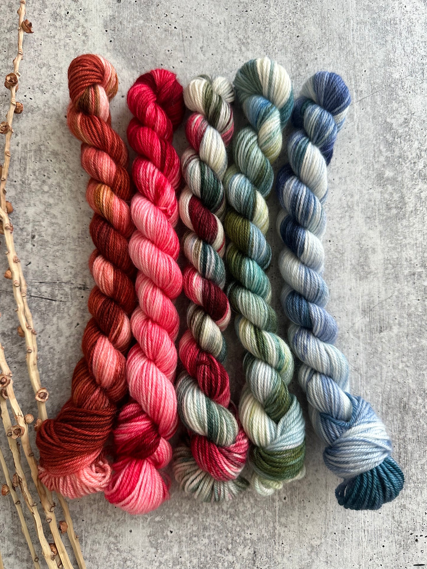Down The Chimney - SW Merino Nylon Mini Skein Set