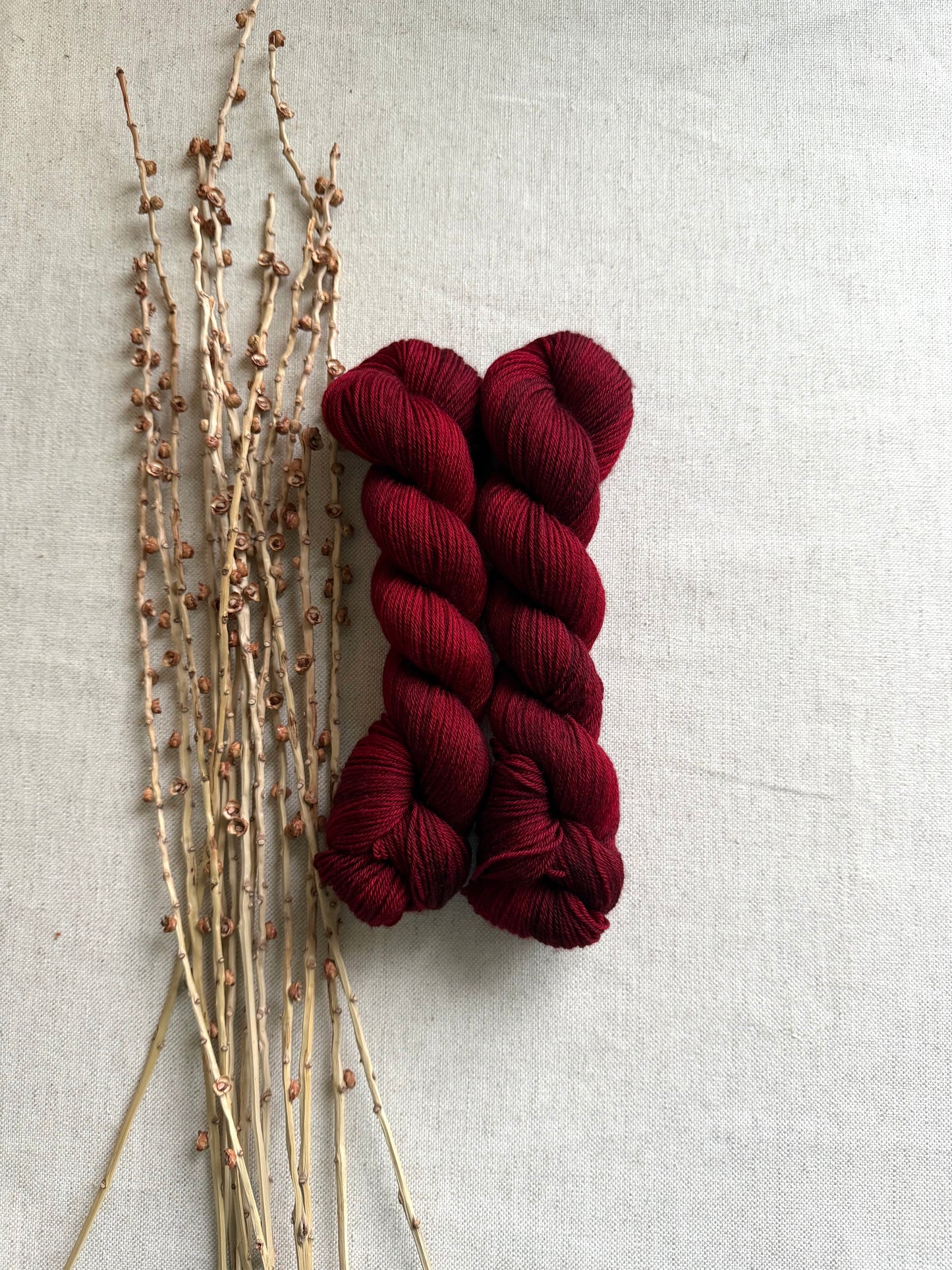 Blackened Poinsettia SW Merino Nylon 50g Skein