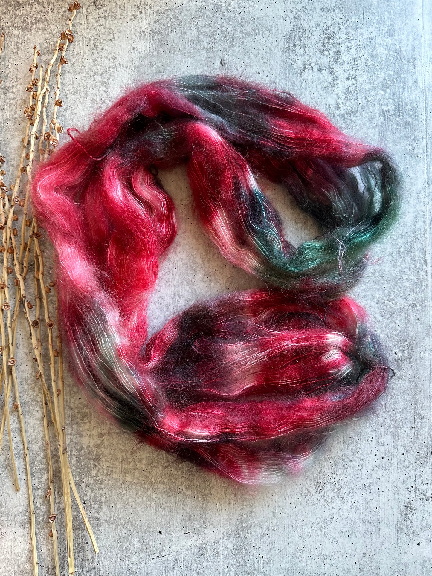 Sooty Santa Mohair Silk Yarn
