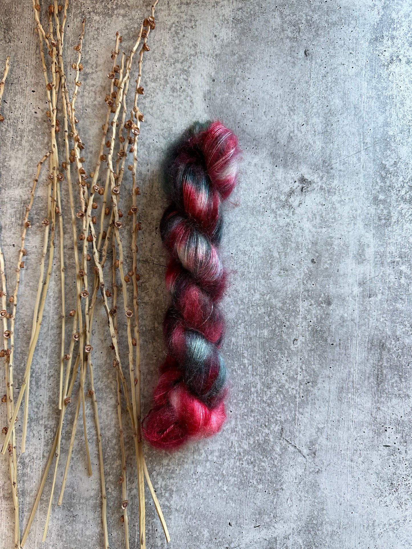 Sooty Santa Mohair Silk Yarn