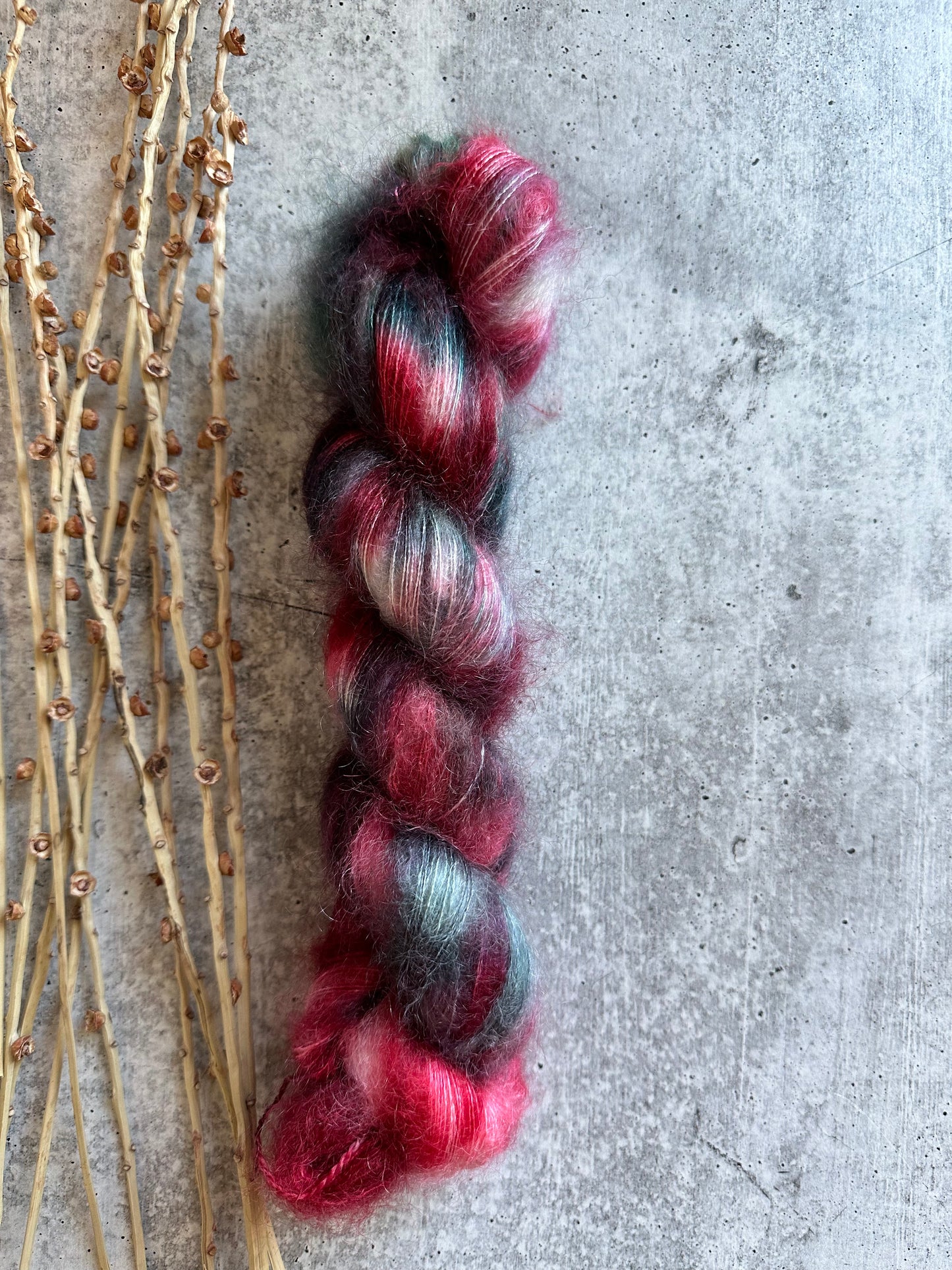 Sooty Santa Mohair Silk Yarn