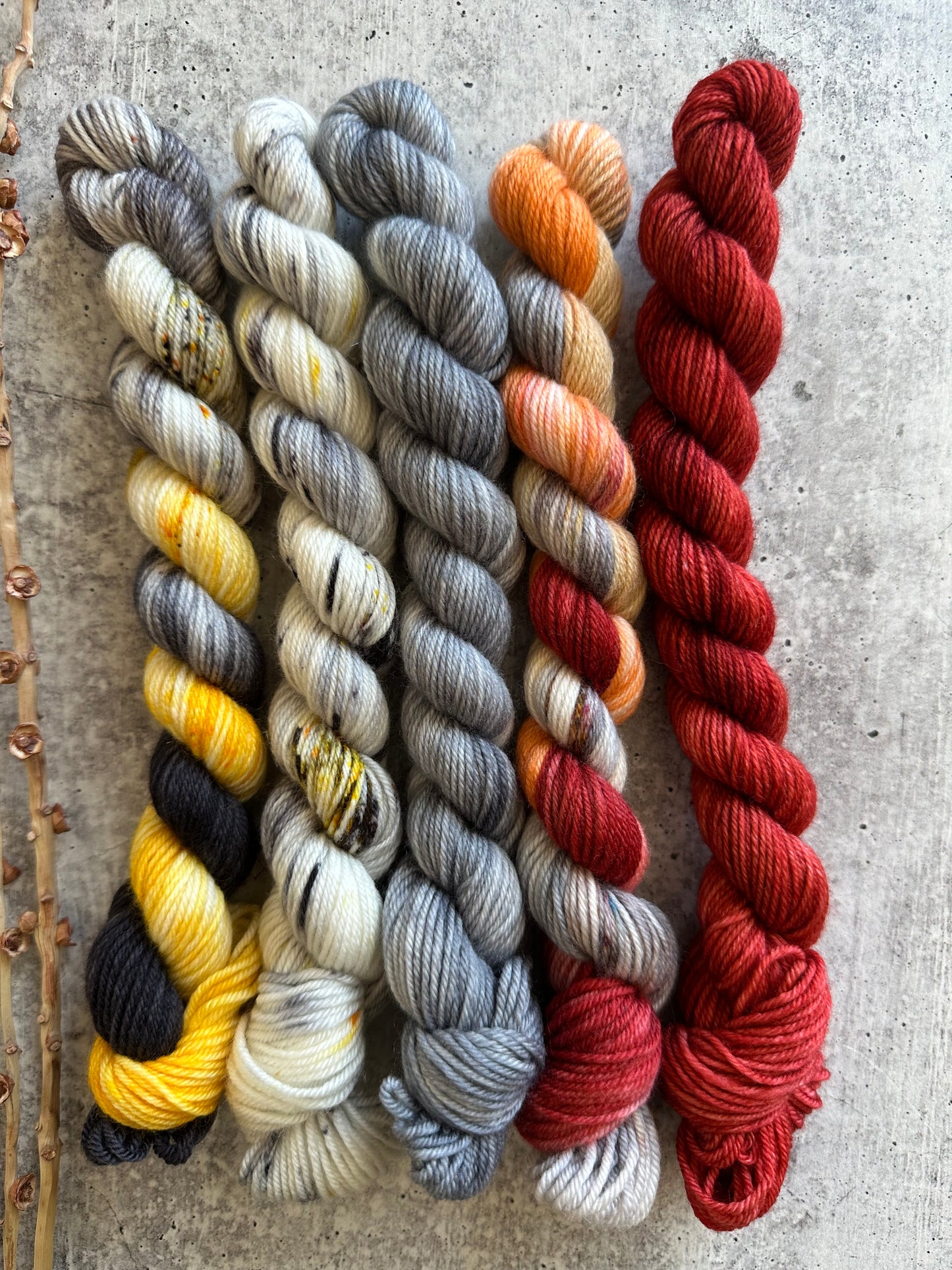 Bonfire - SW Merino Nylon Mini Skein Set
