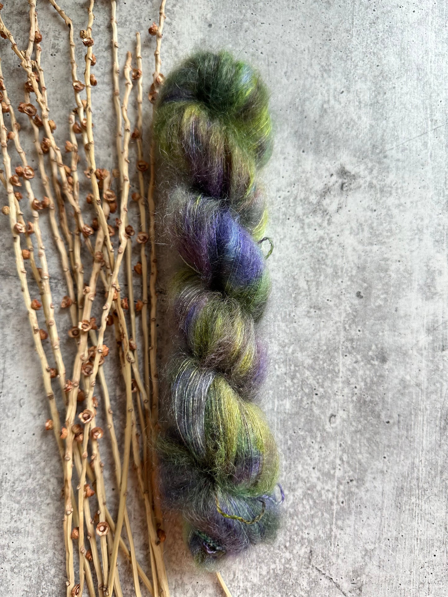 Heather Lake - A Washington State Colorway Mohair Silk Yarn