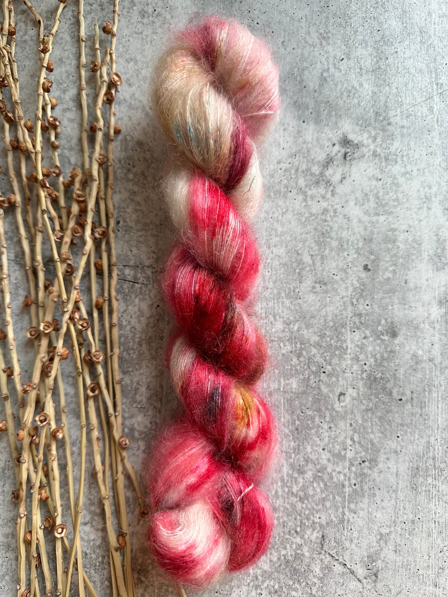 Holly Berries Mohair Silk Yarn