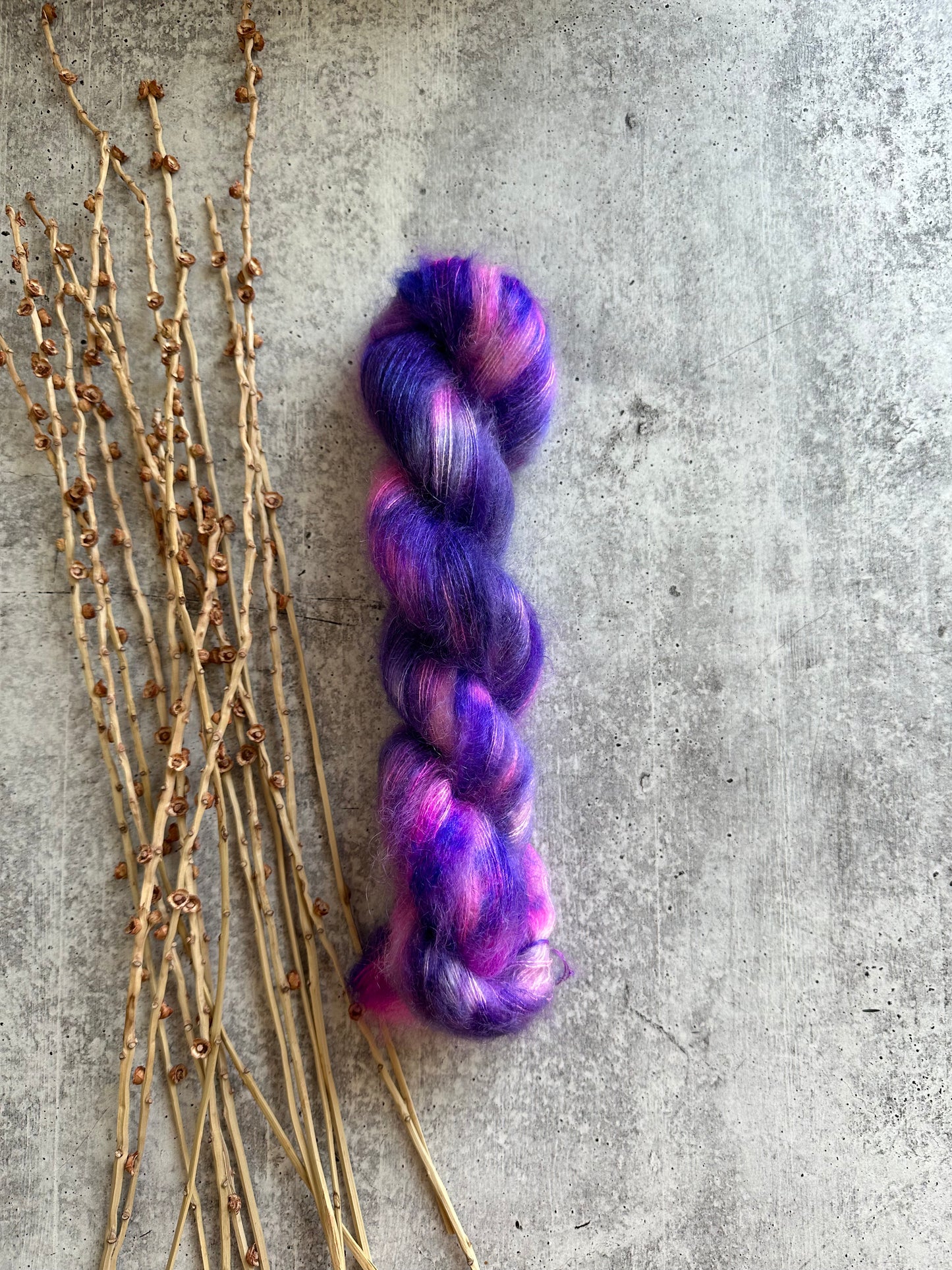 Grape Squeeze Mohair Silk Yarn