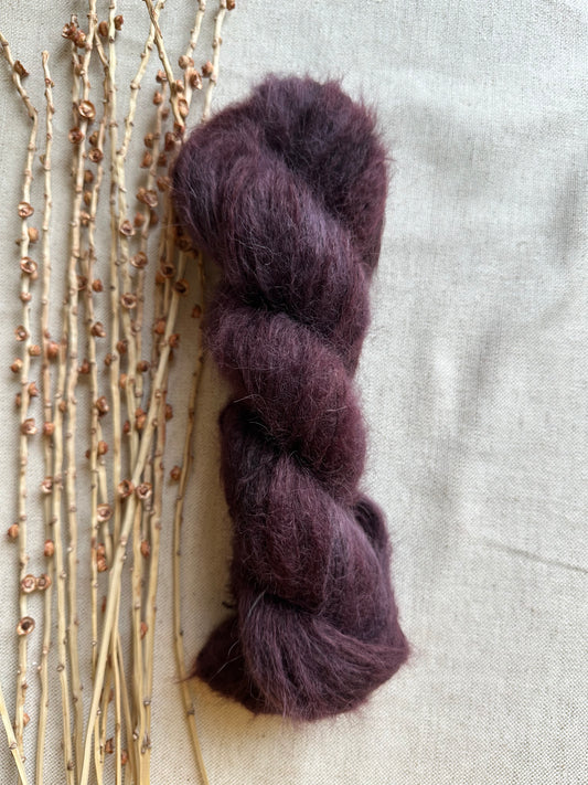 Aubergine Suri Alpaca Silk